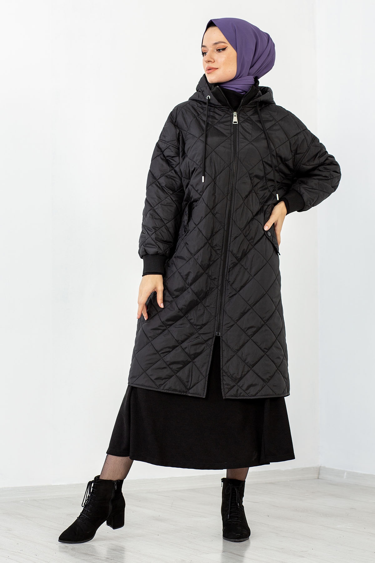 29195 Kapitone Kap Tek - Siyah - 2