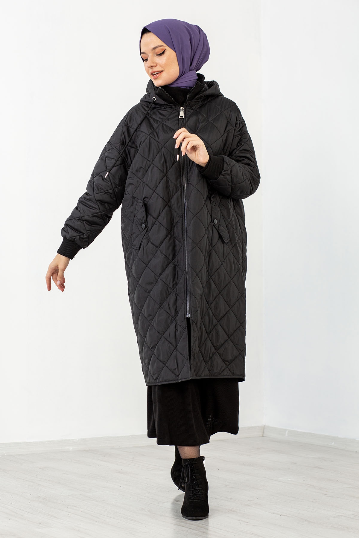 29195 Kapitone Kap Tek - Siyah - 3