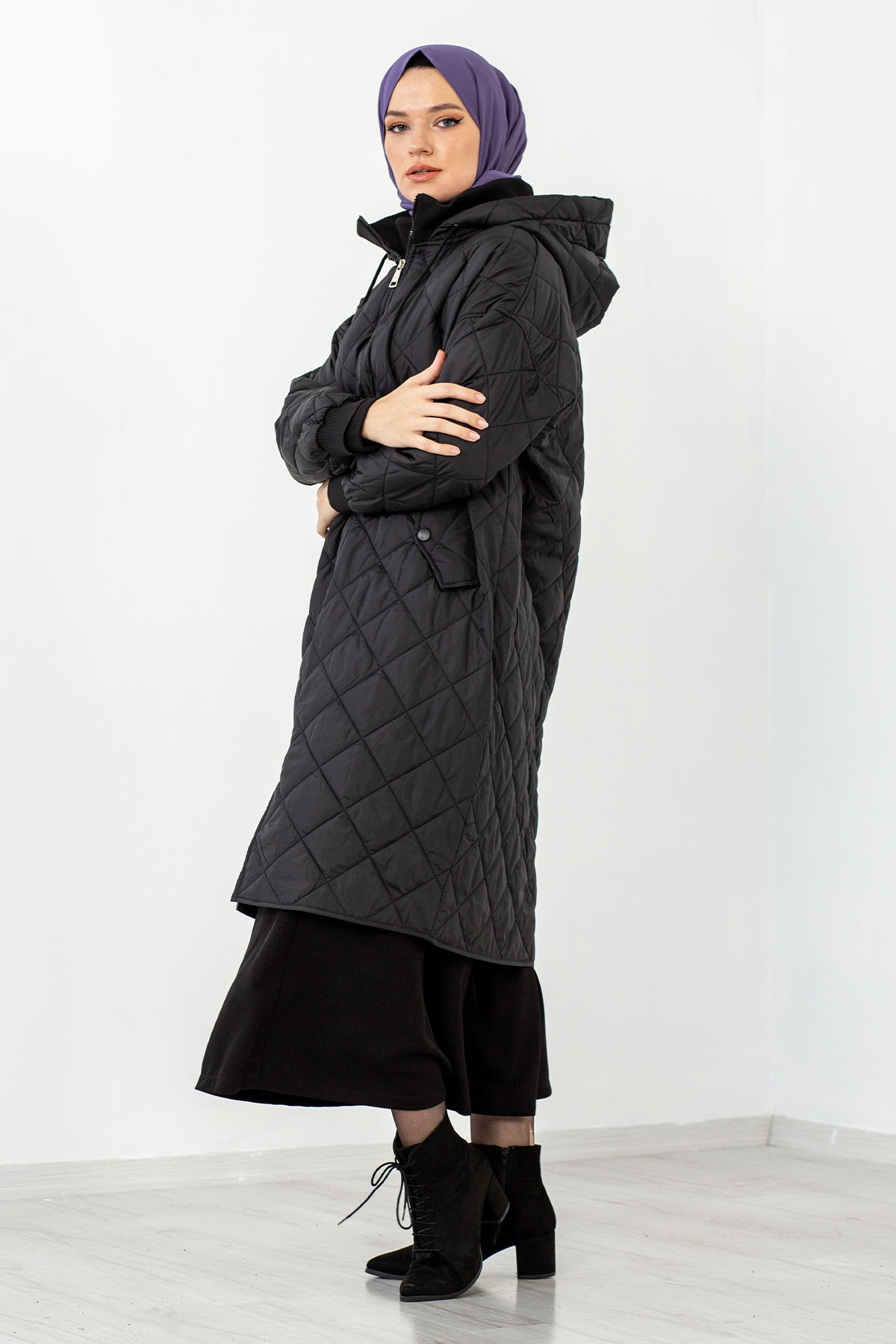 29195 Kapitone Kap Tek - Siyah - 4