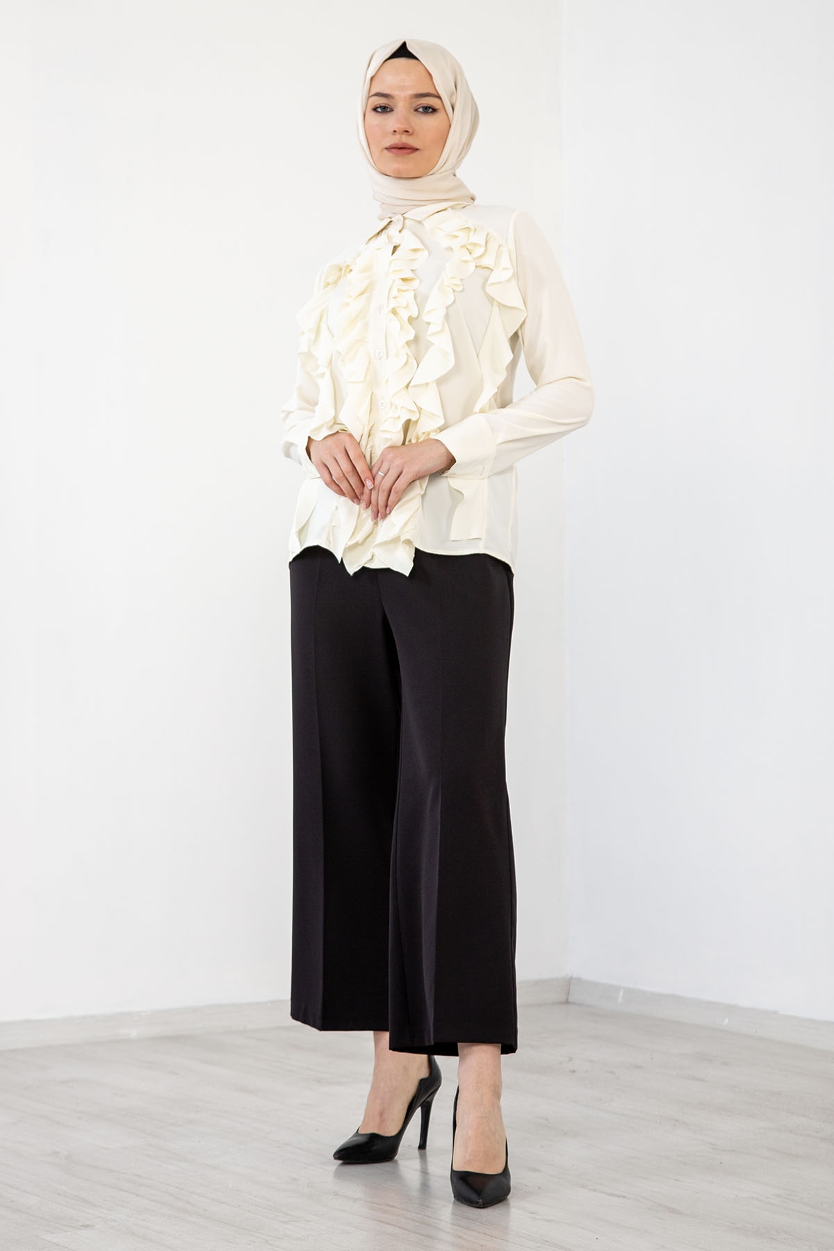 2927-00 Bluz 38-42 Frfr - Ekru - 1