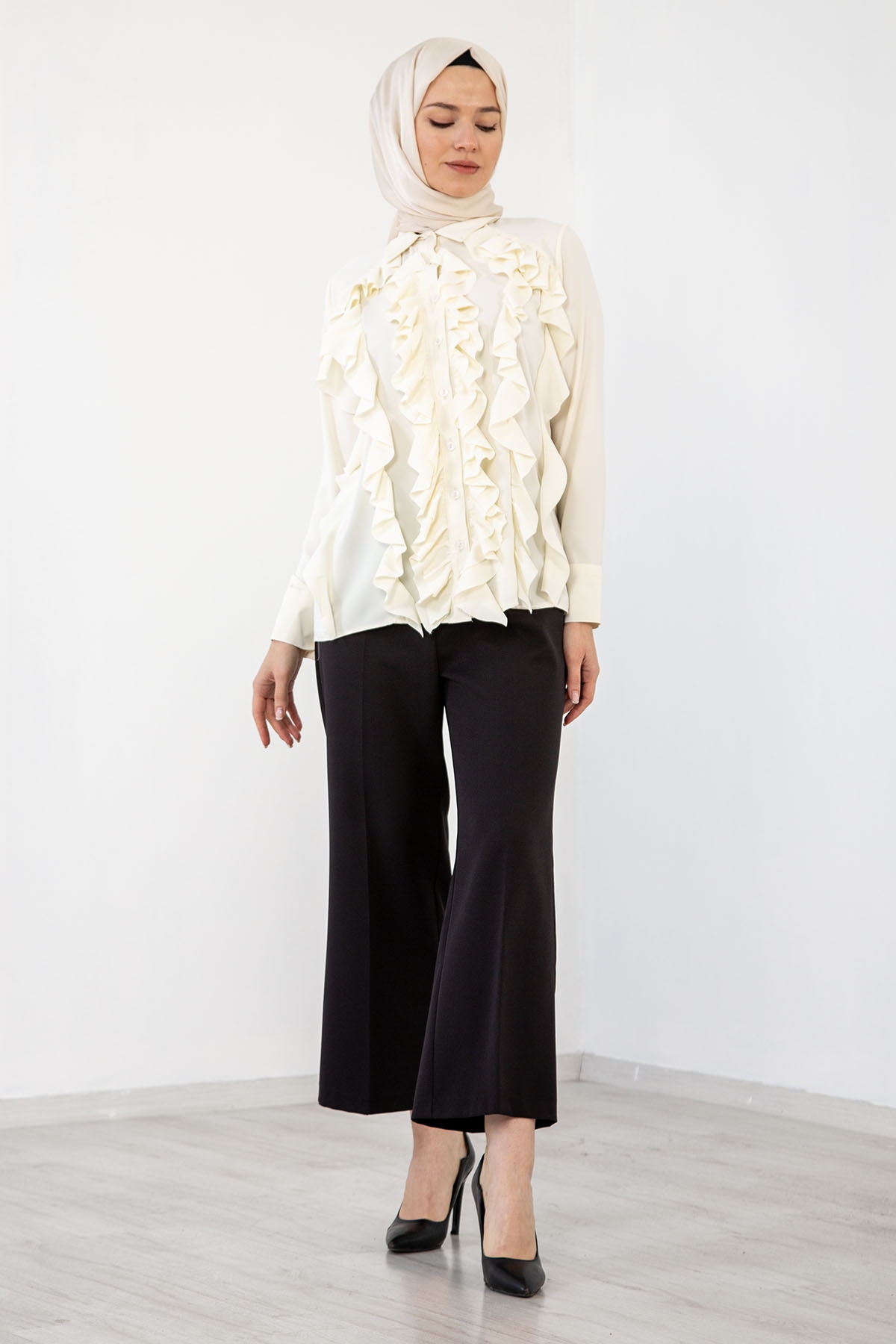 2927-00 Bluz 38-42 Frfr - Ekru - 3