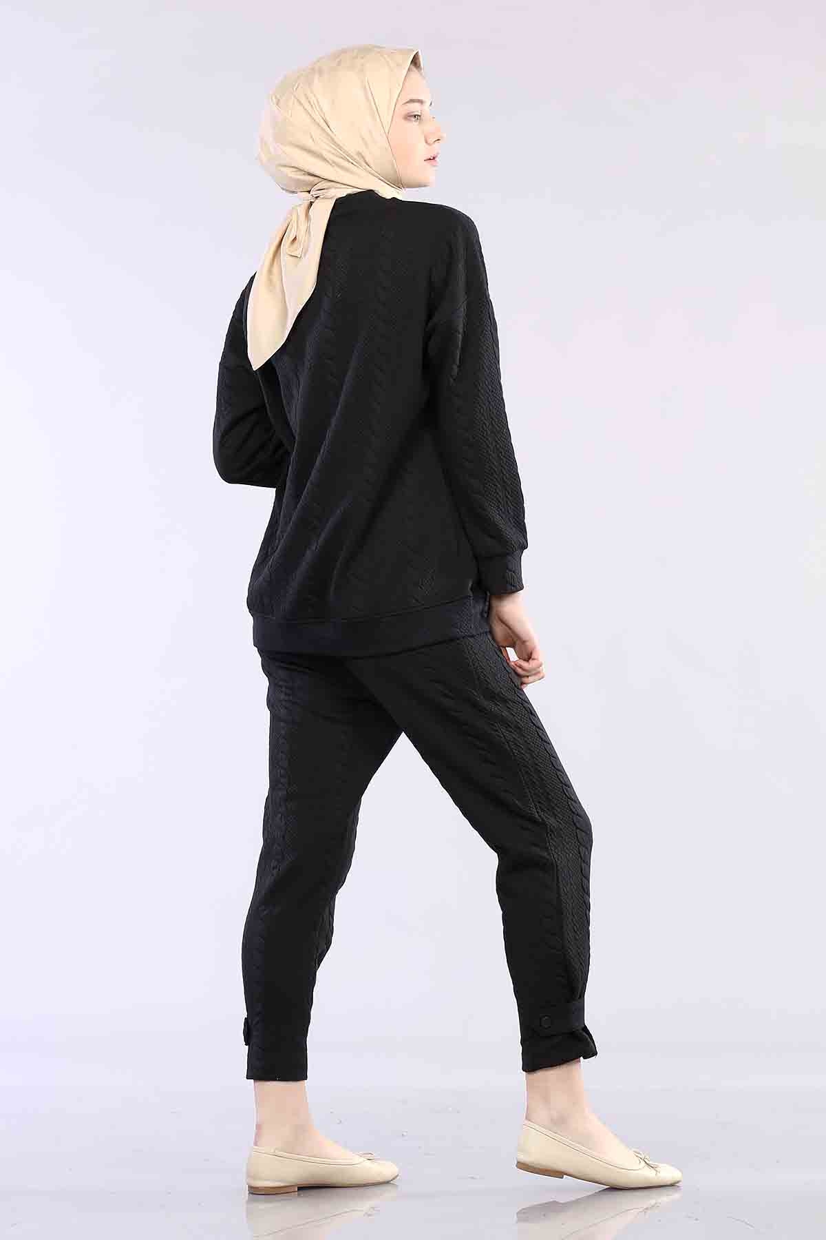 29407 örgü Takim S-m-l - Siyah - 4