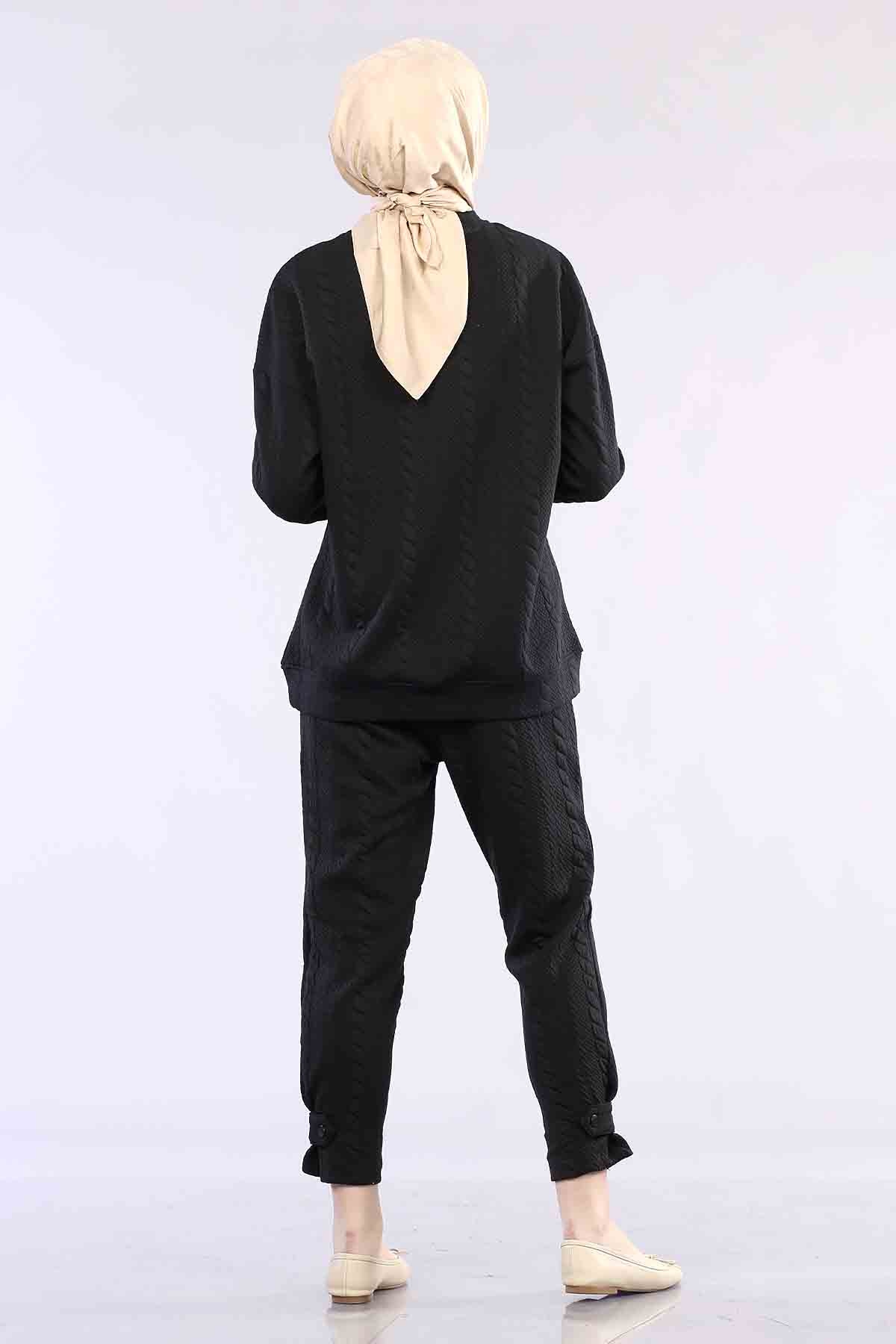 29407 örgü Takim S-m-l - Siyah - 6