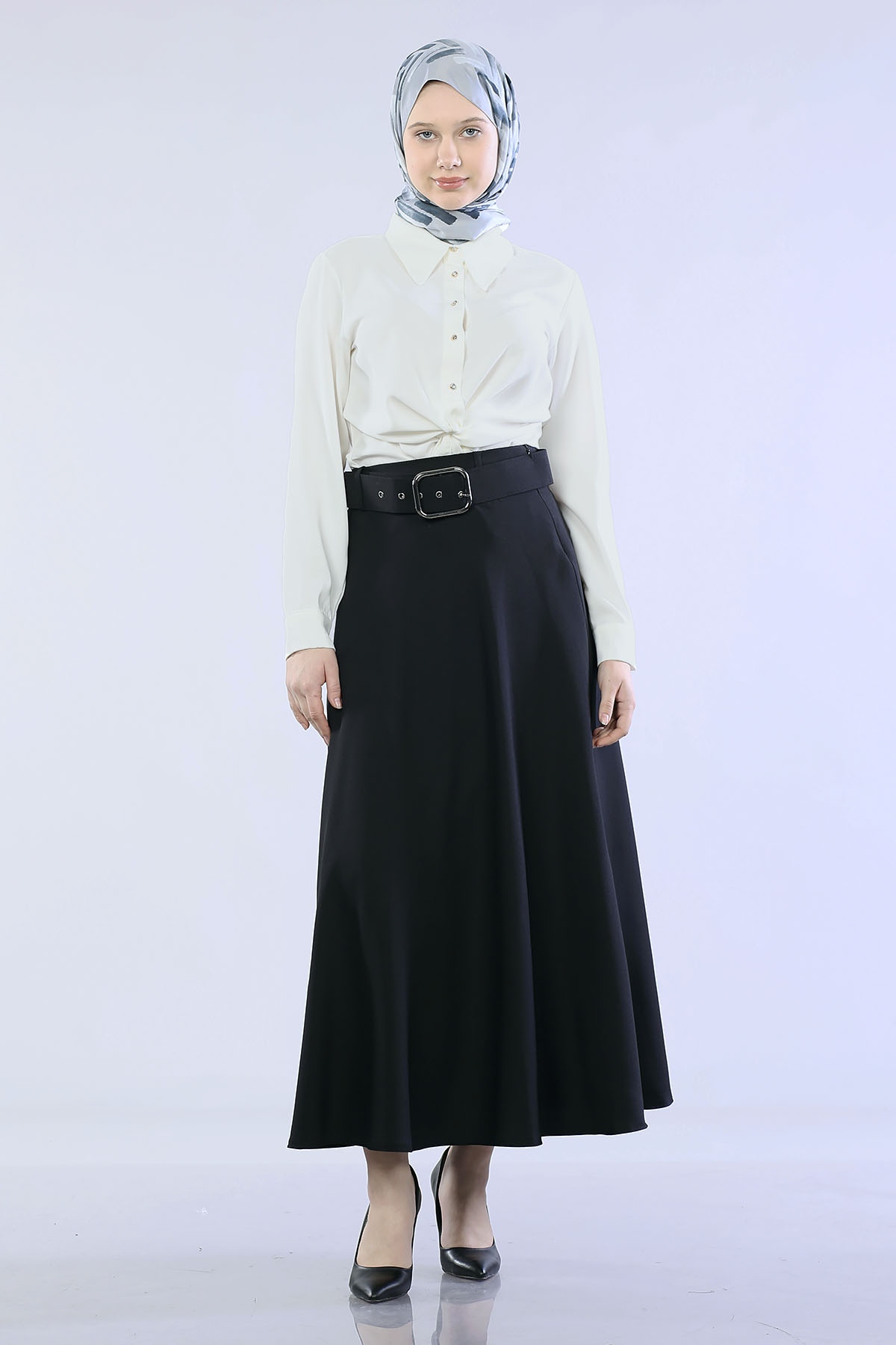 2986 Kloş Etek 38-46 - Siyah - 1