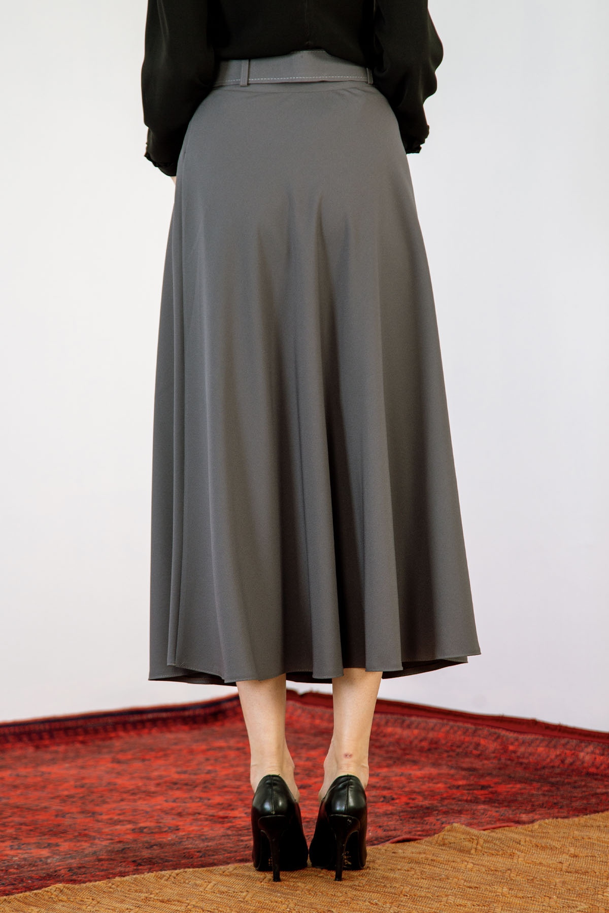 2986 Kloş Etek 38-48 - Antrasit - 3