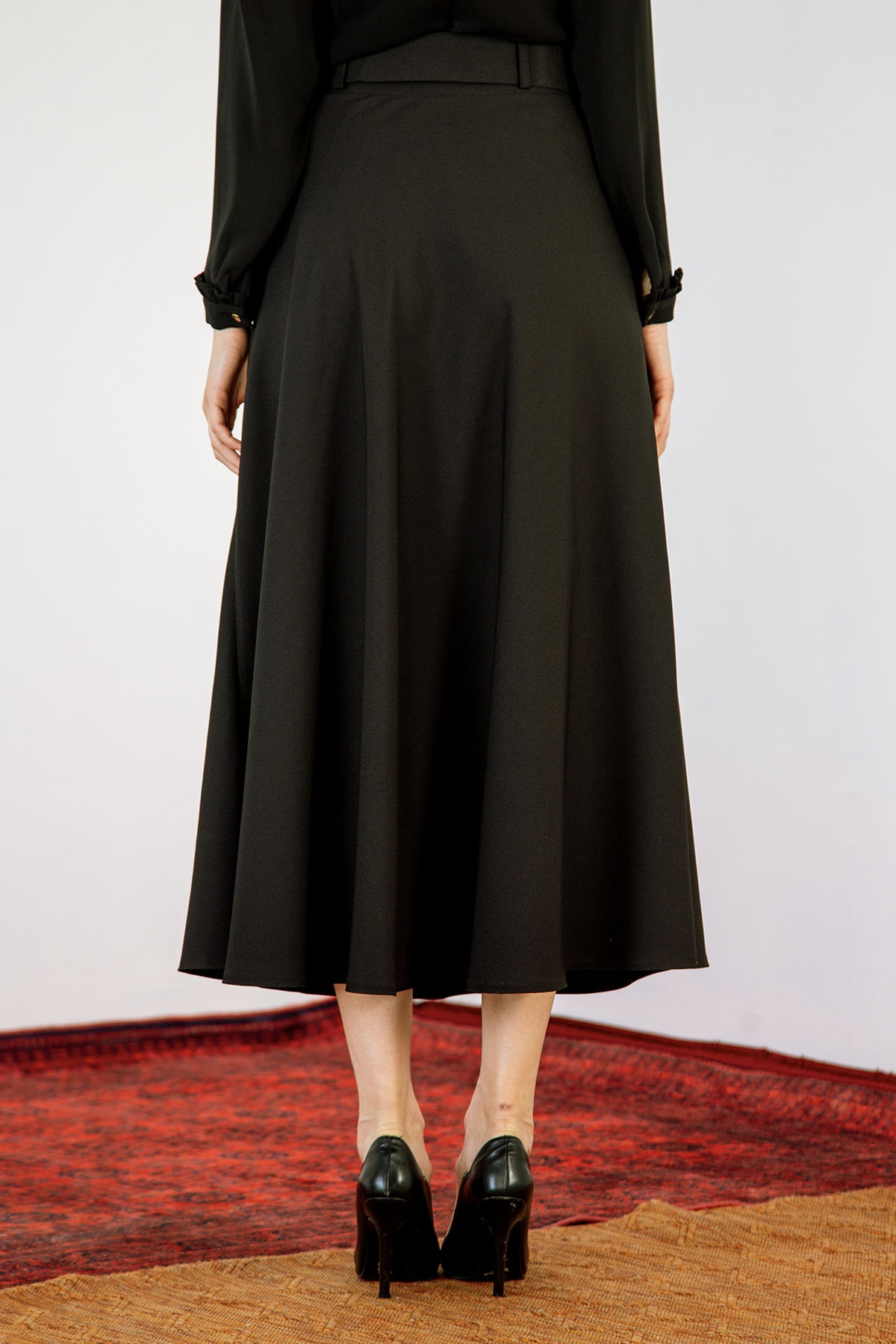 2986 Kloş Etek 38-48 - Siyah - 3