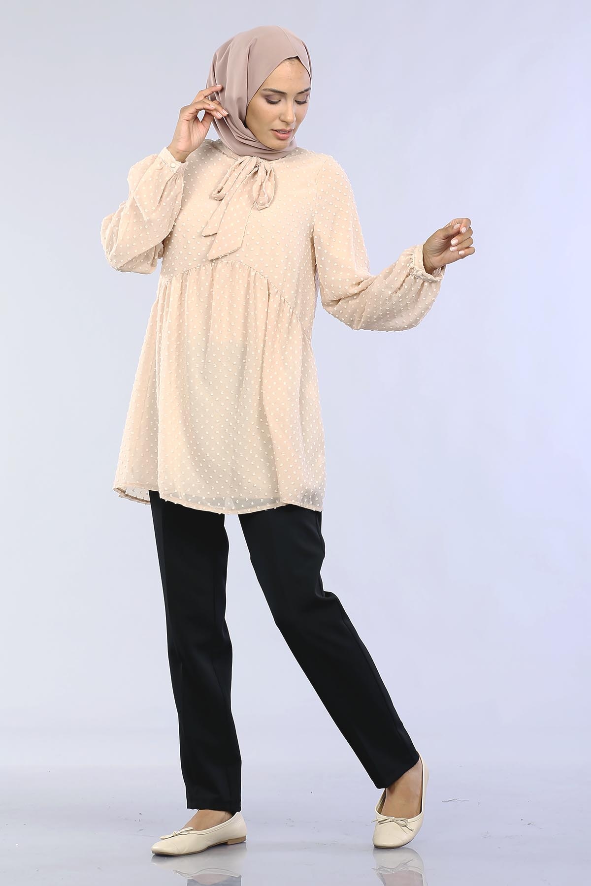 30015 şfn Flar Tunik S-xl - Toprak - 1