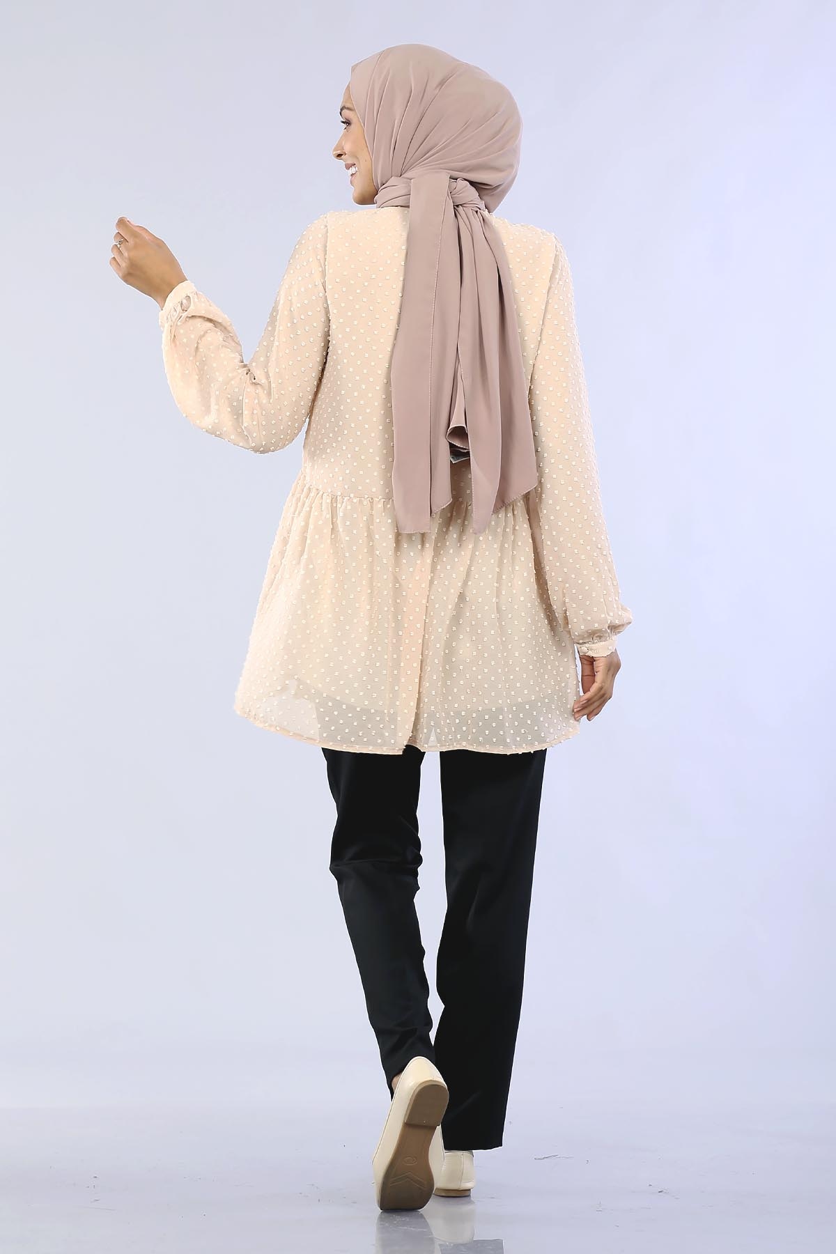 30015 şfn Flar Tunik S-xl - Toprak - 5