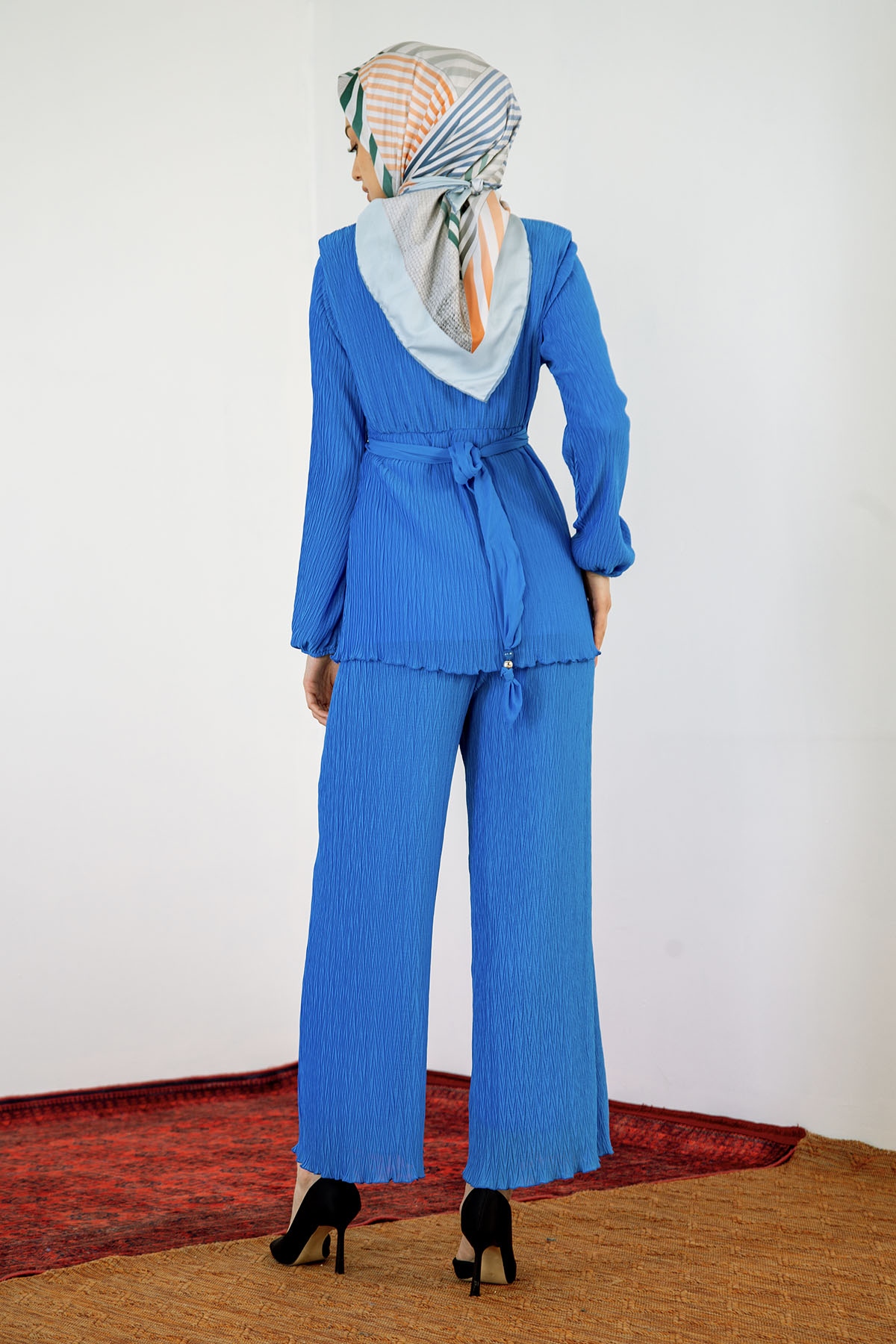 30087 Pliseli Takim S-m-l - Mavi - 4