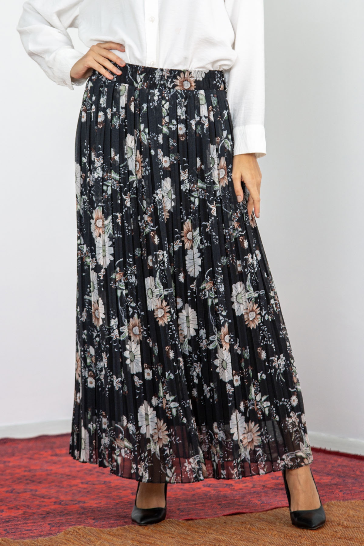 3023 Plise Etek 38-46 Pptya - Siyah - 2