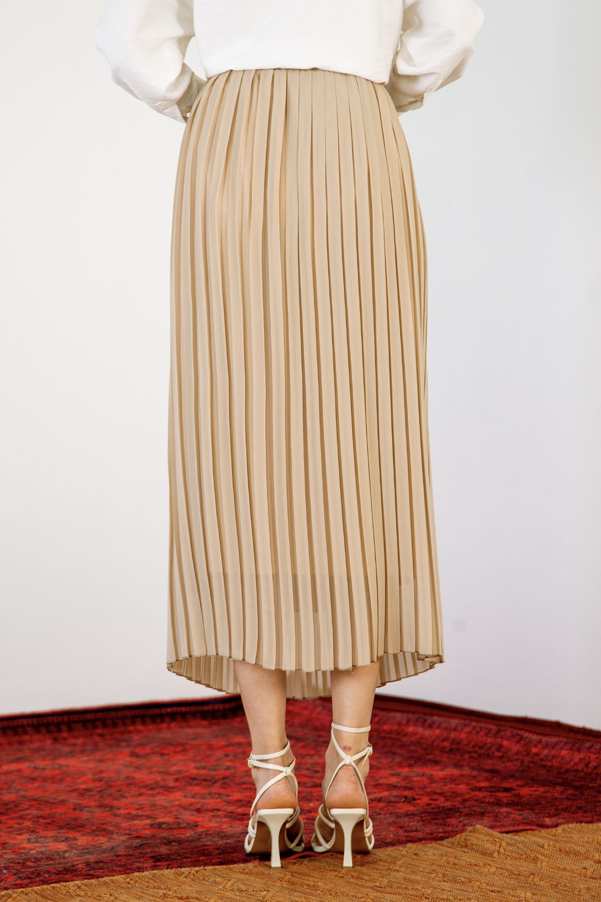 3023 şfn Etek 38-46 - Bej - 3