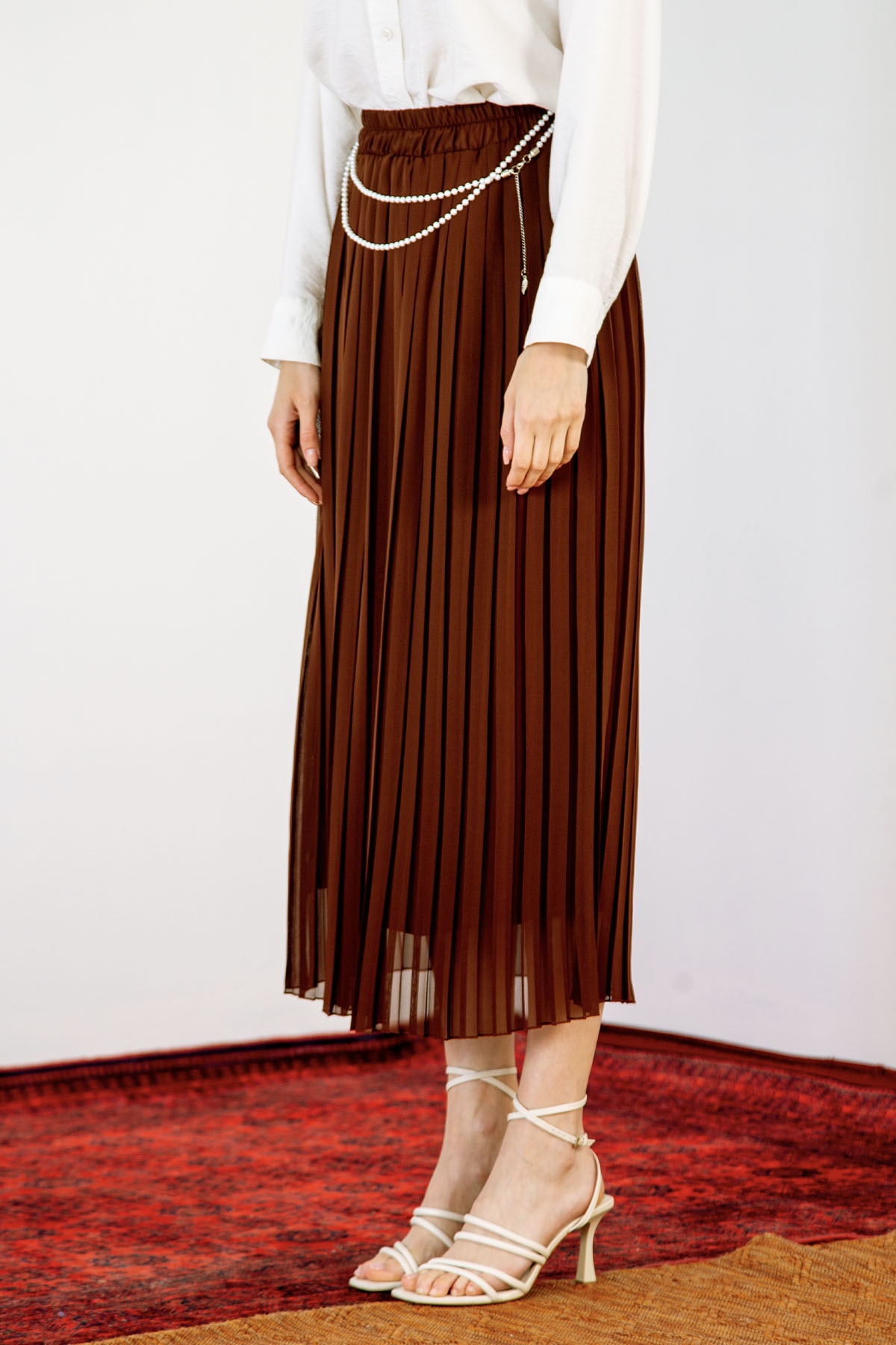 3023 şfn Etek 38-46 - Kahve - 2