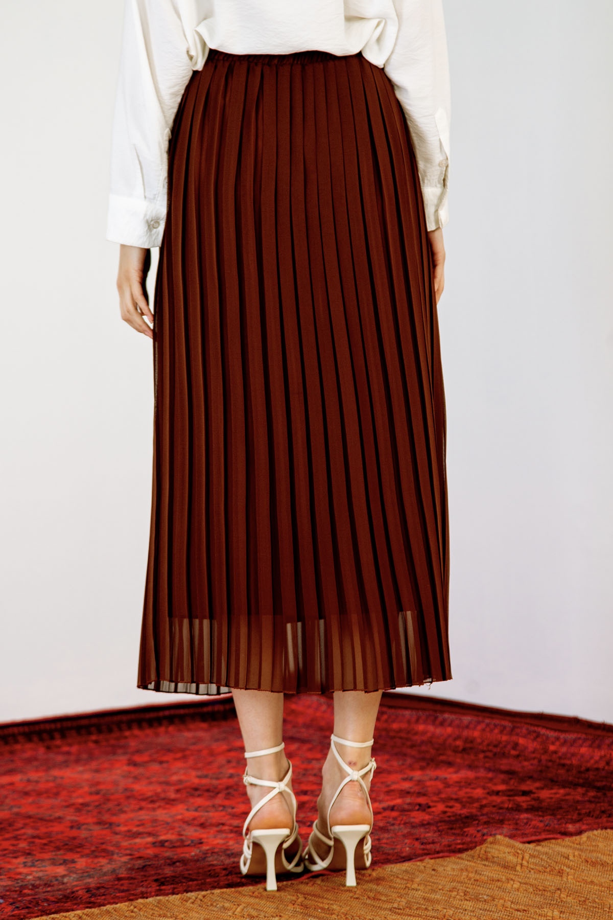 3023 şfn Etek 38-46 - Kahve - 3