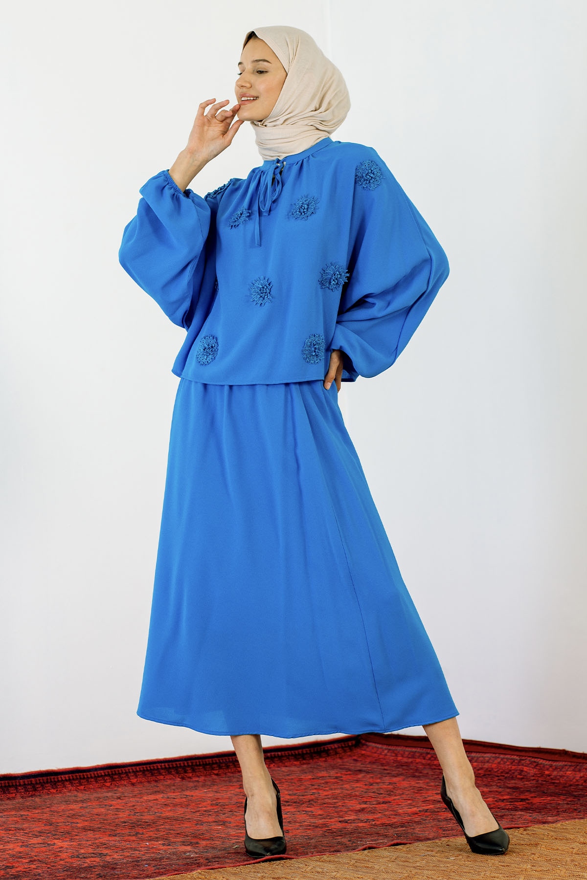 30338 Takim S-m-l ççk - Mavi - 1