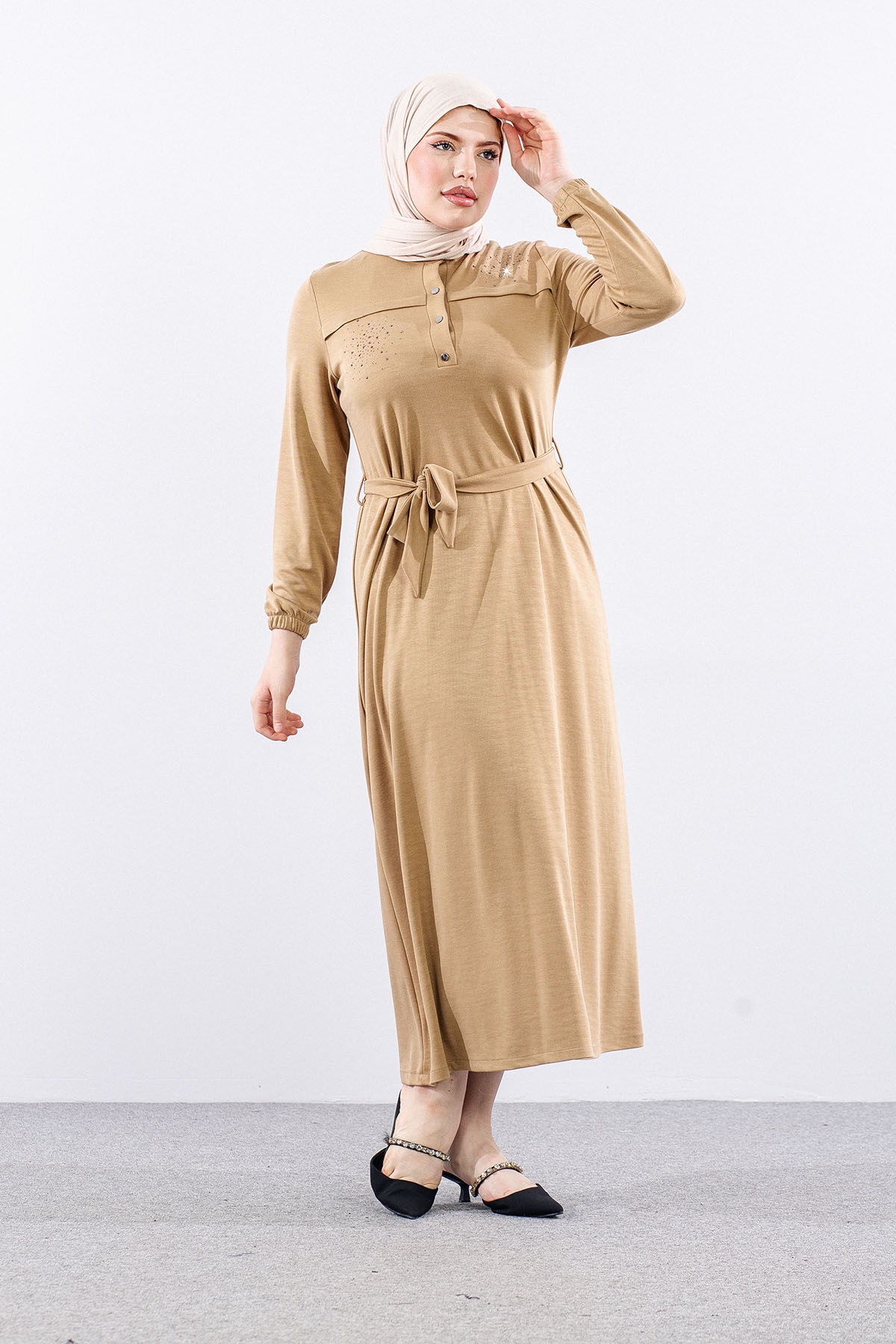 3045 Elbi̇se M-l-xl-2xl - Bej - 1