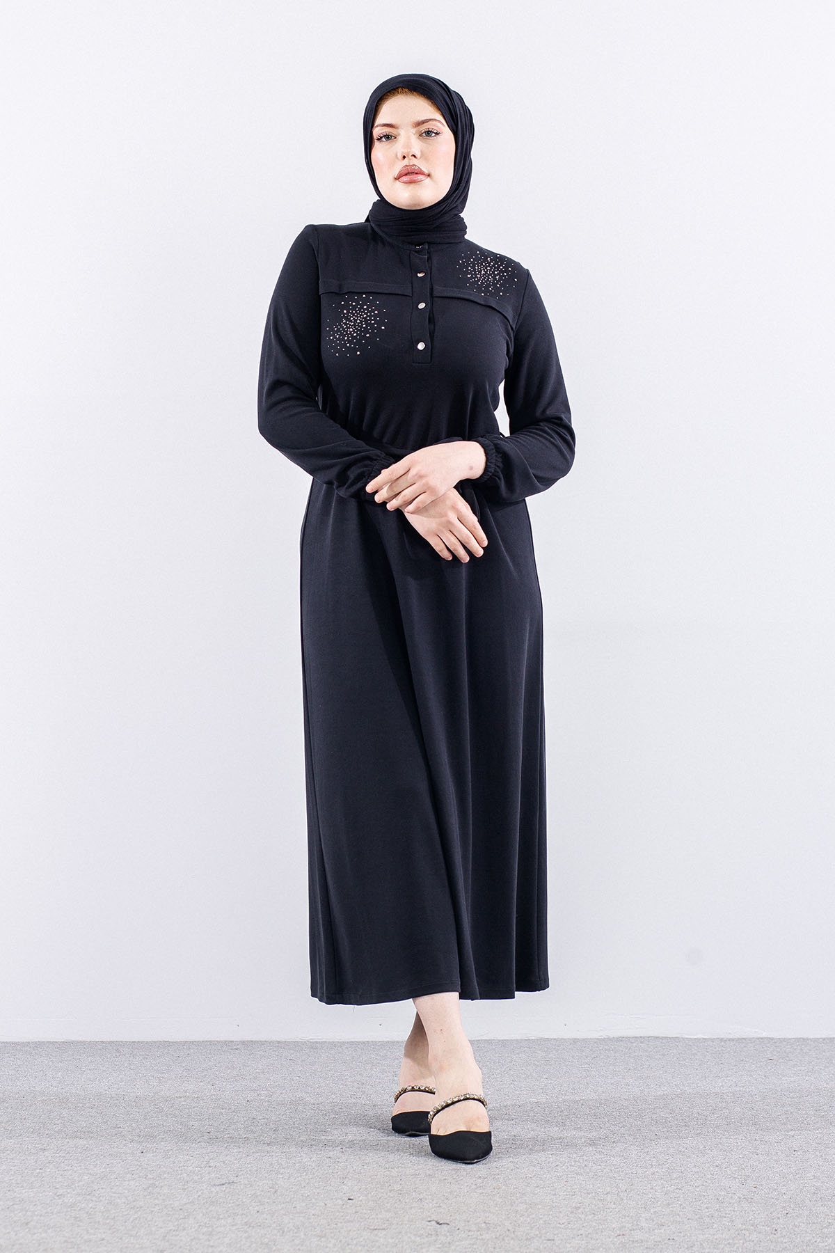 3045 Elbi̇se M-l-xl-2xl - Siyah - 1