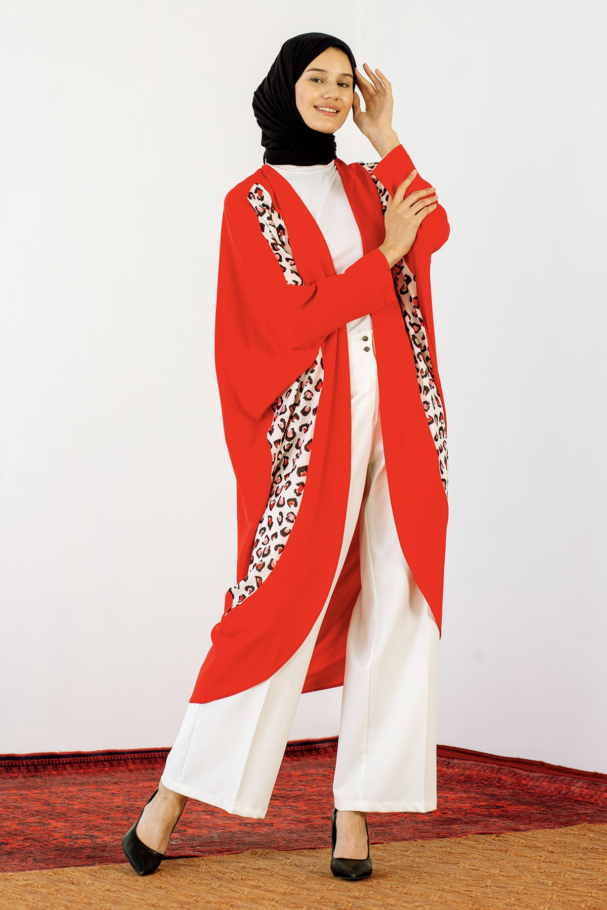 30491 Hirka Tek Leopar - Kirmizi - 3