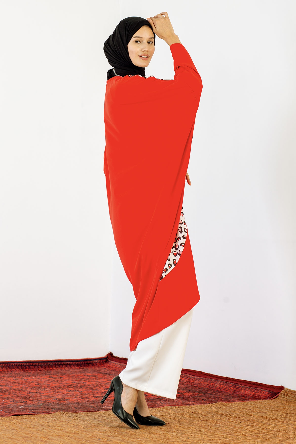 30491 Hirka Tek Leopar - Kirmizi - 5