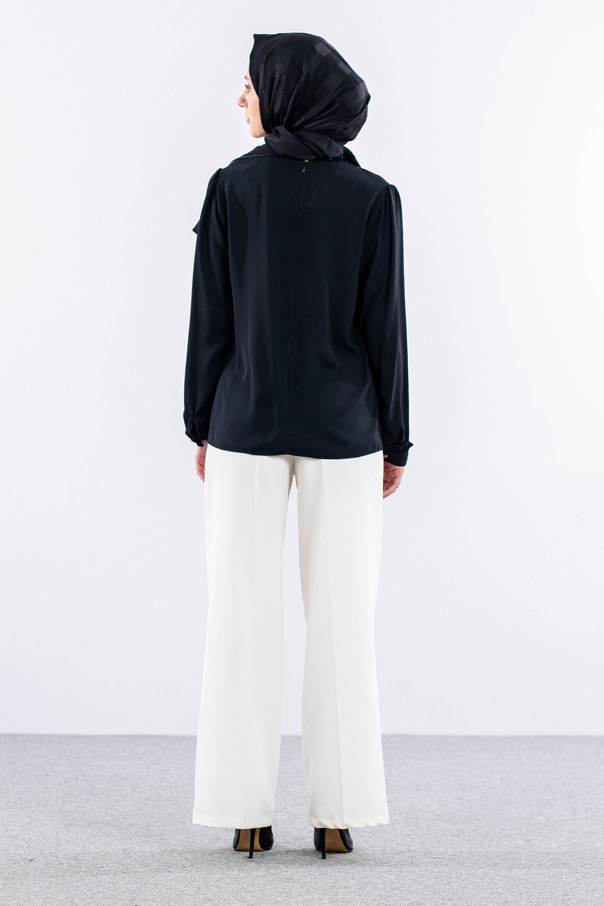 3061 Bluz 40-50 - Siyah  - - 5