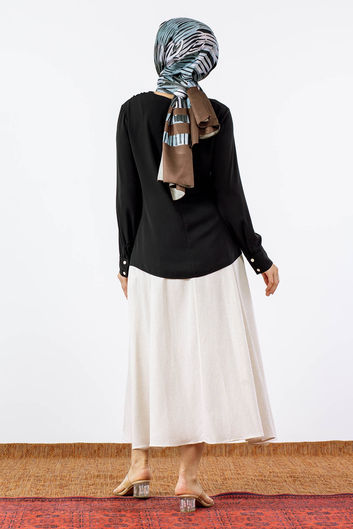 3063 Bluz 38-48 - Siyah - 5