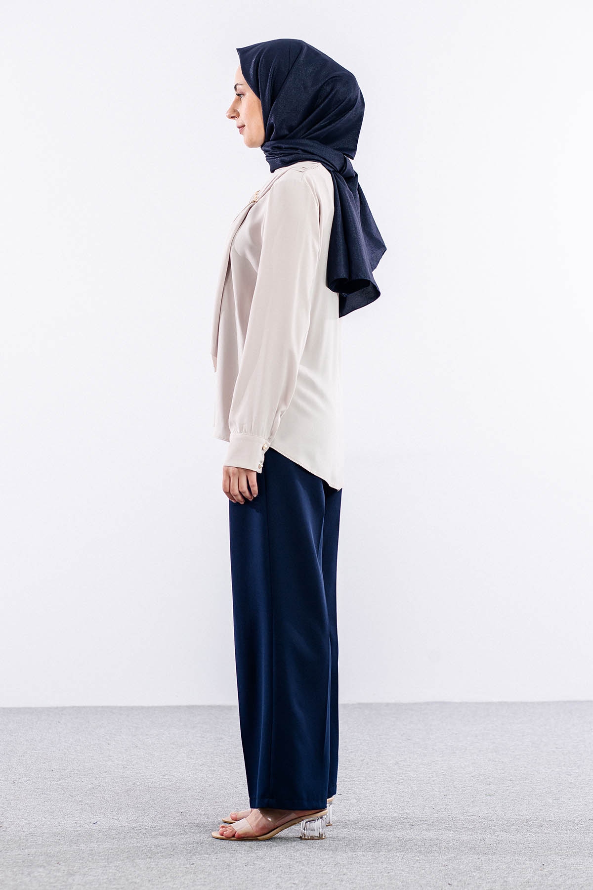 3063 Bluz 42-50 - Bej - 4