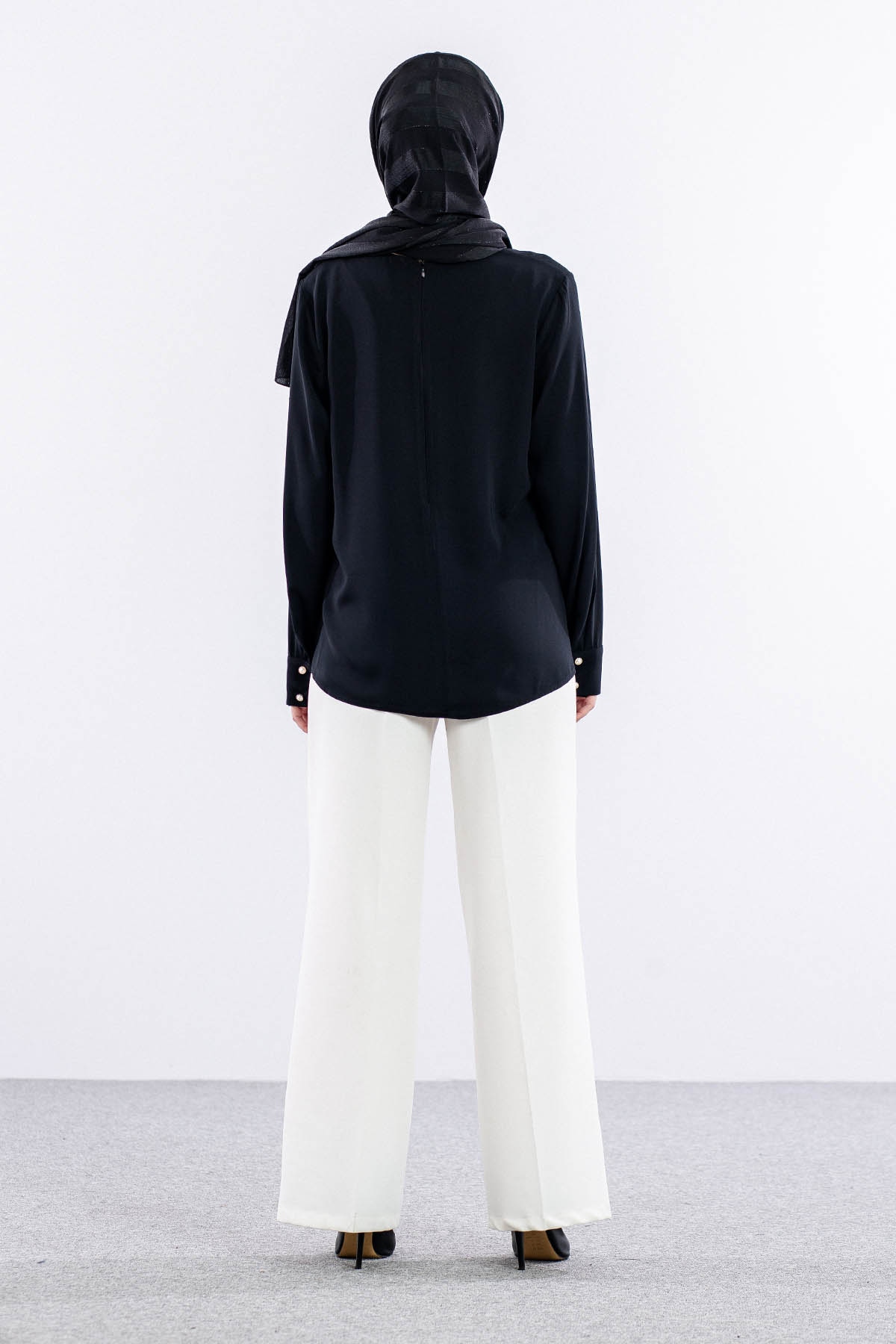 3063 Bluz 42-50 - Siyah - 5