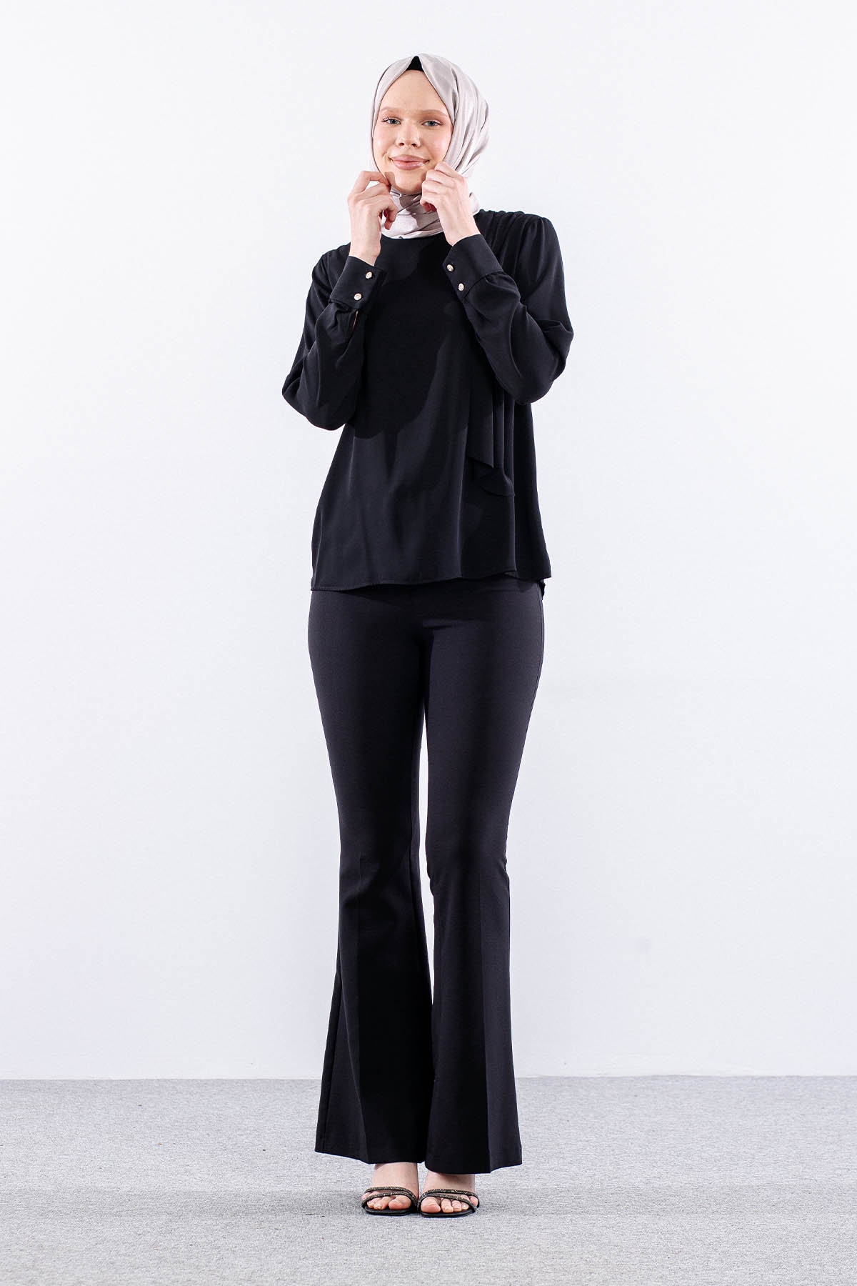 3063 Bluz 42-50 Zıkzak Bros - Siyah - 2