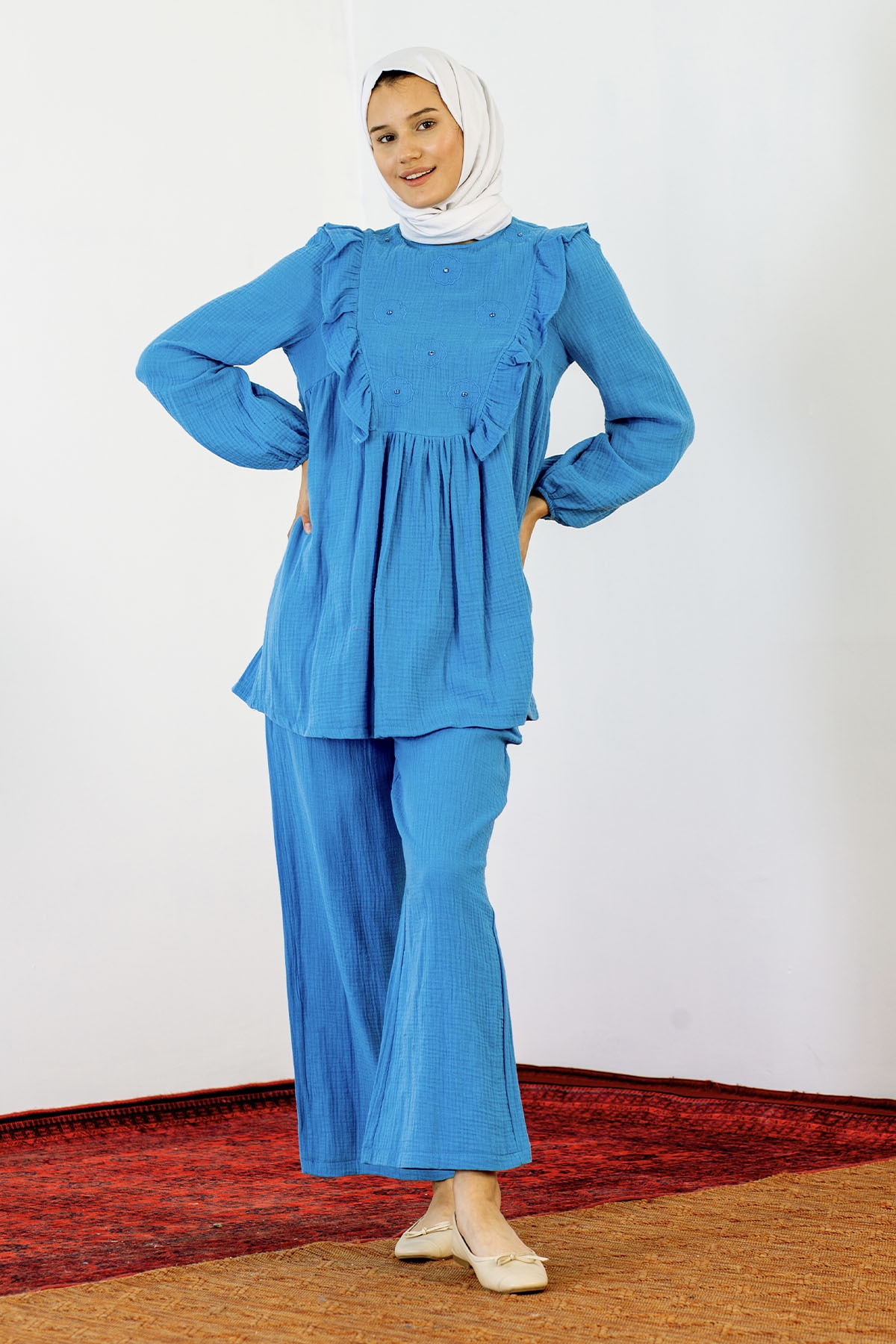 30687 Takim S-m-l Nkş - Mavi - 1