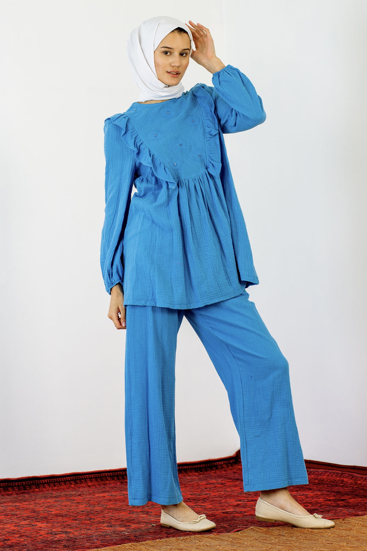 30687 Takim S-m-l Nkş - Mavi - 3