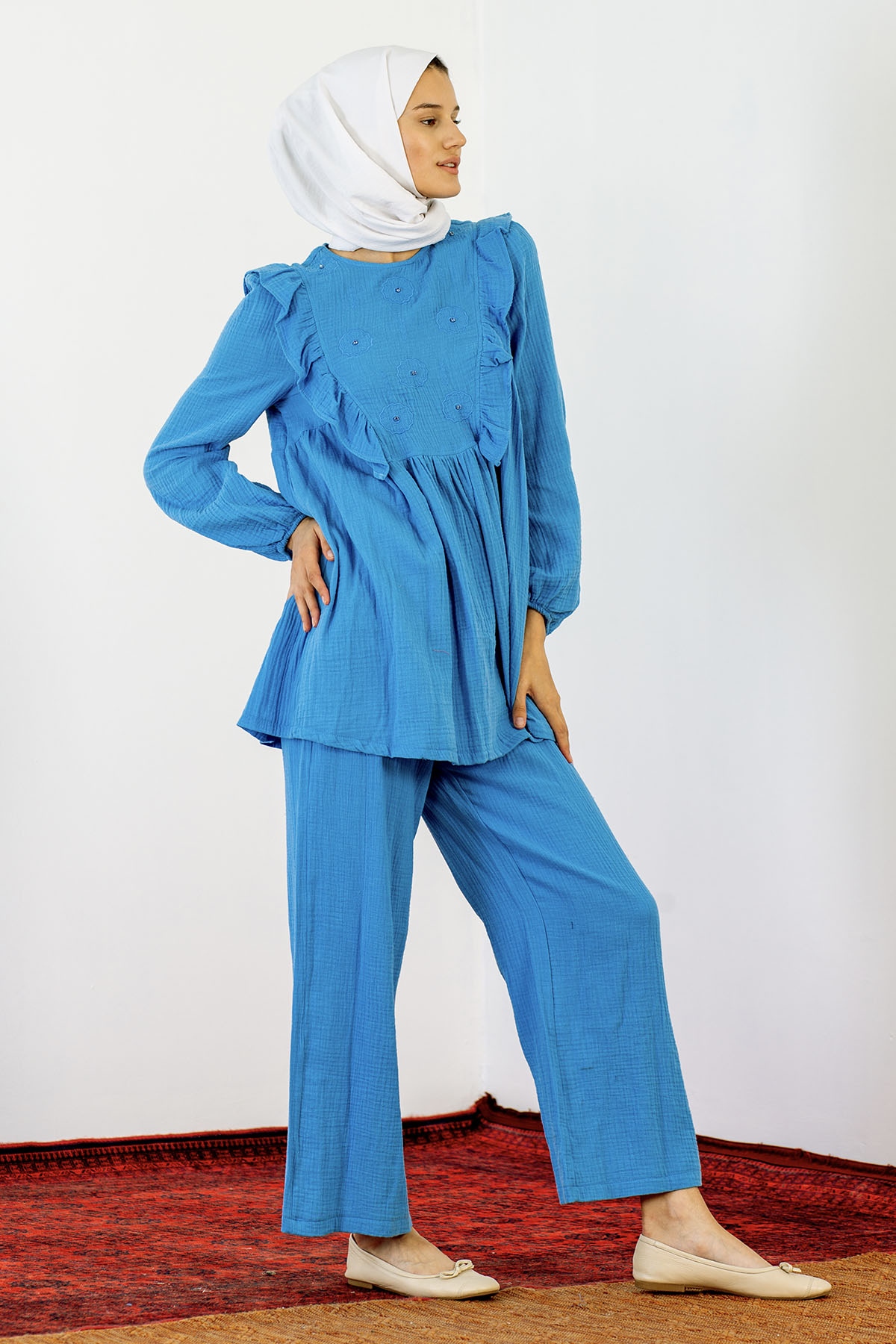 30687 Takim S-m-l Nkş - Mavi - 4