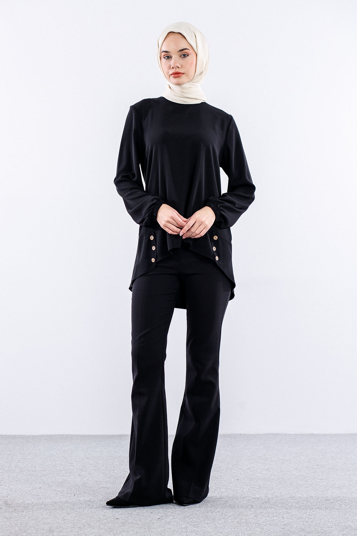 3070 Bluz 40-48 - Siyah - 1