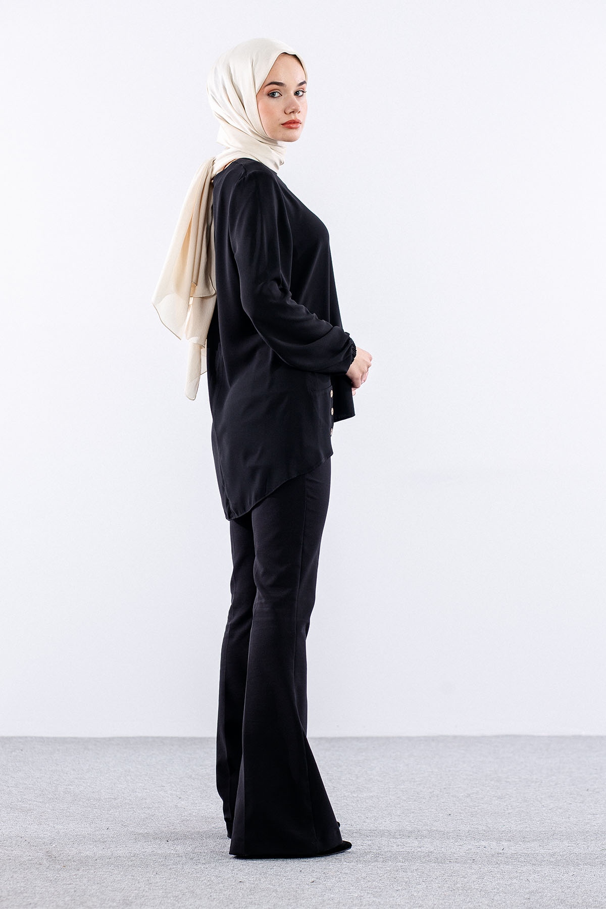 3070 Bluz 40-48 - Siyah - 4