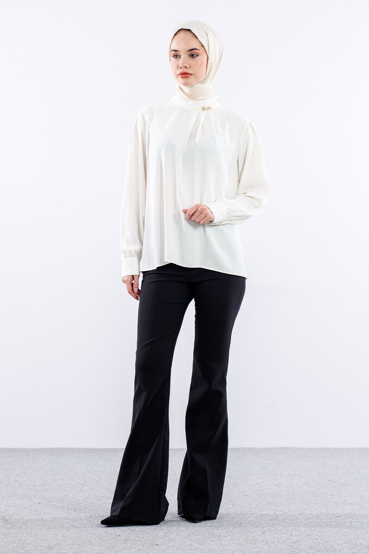 3072 Bluz 40-48 - Ekru - 2