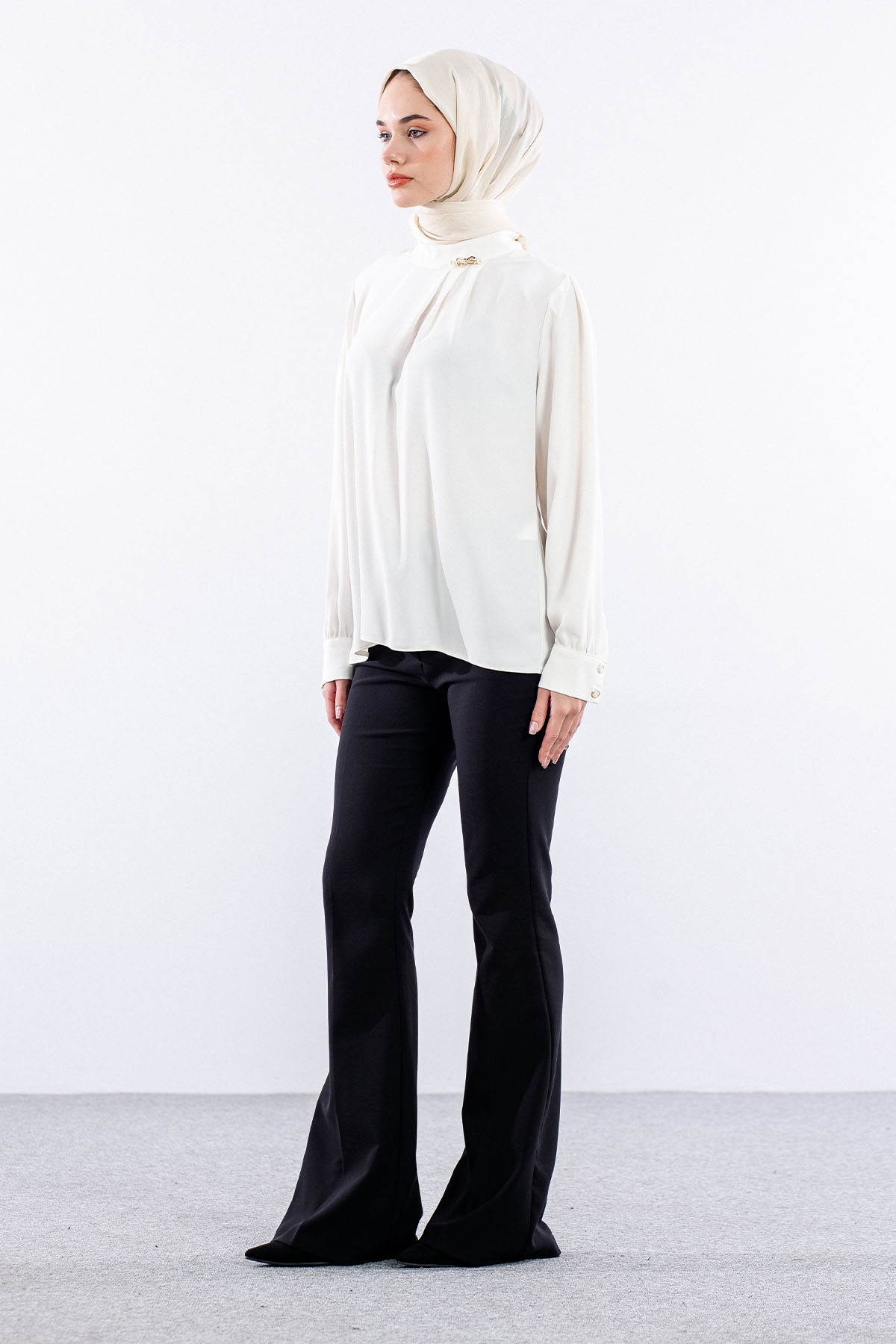 3072 Bluz 40-48 - Ekru - 3