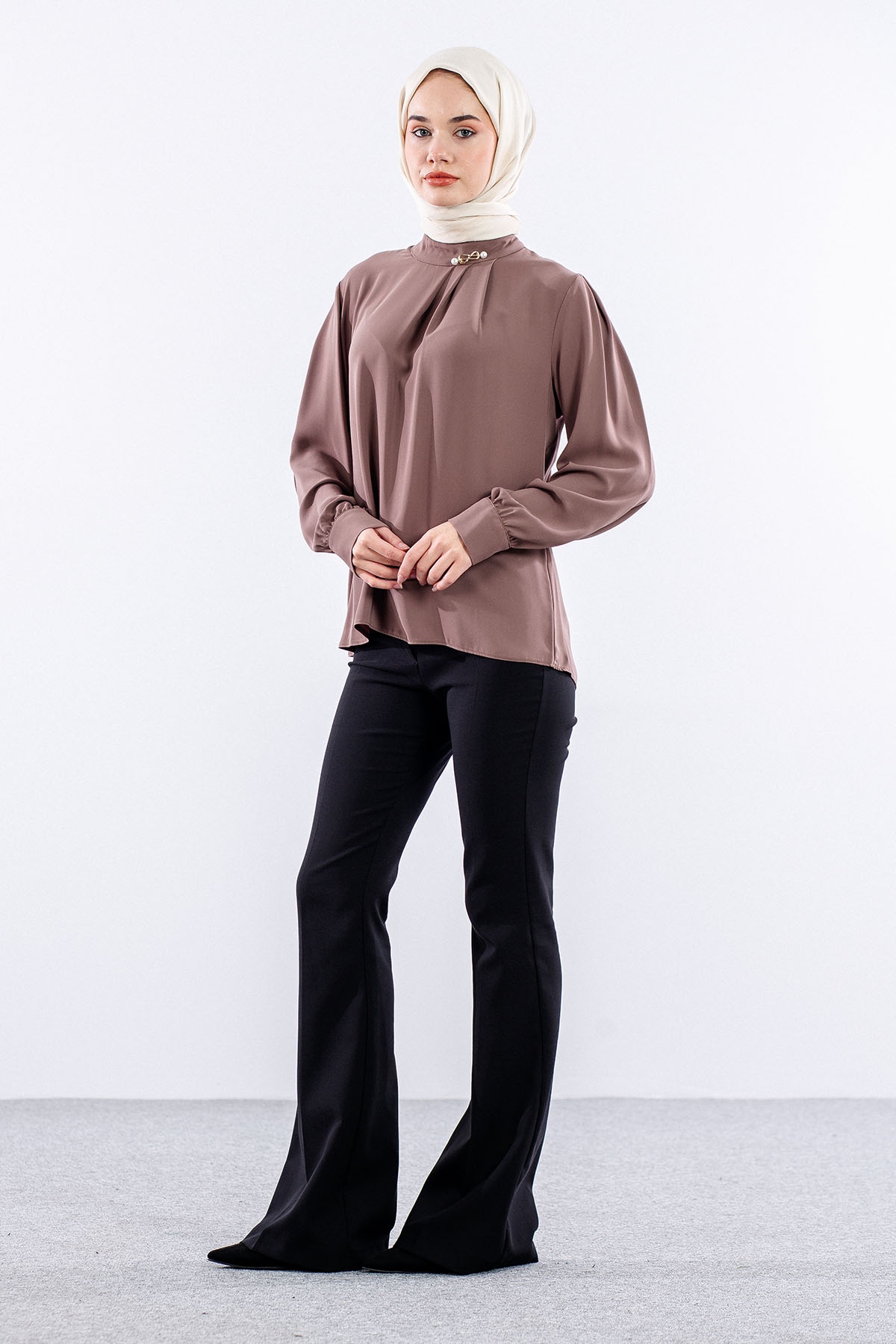 3072 Bluz 40-48 - Kahve - 2