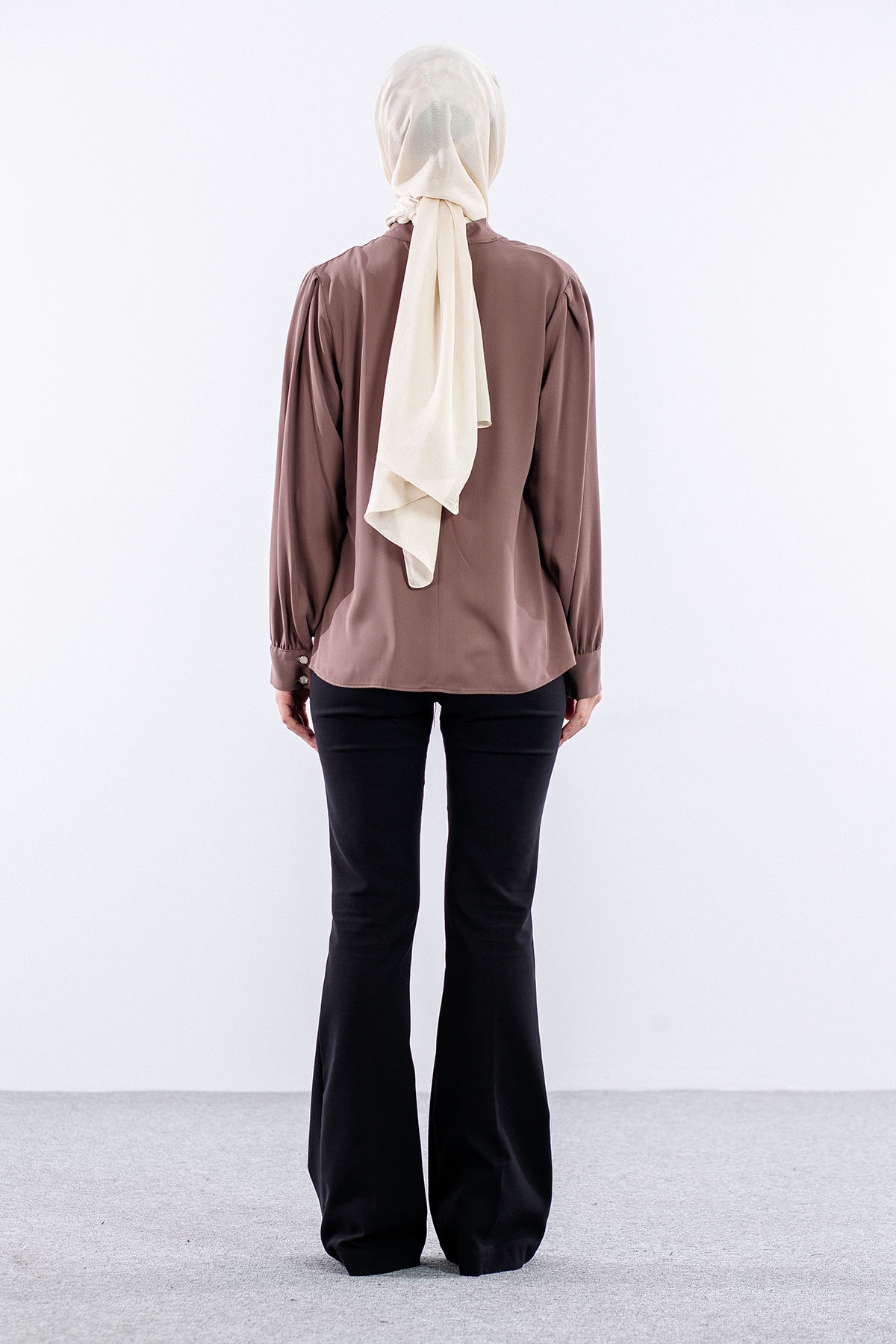 3072 Bluz 40-48 - Kahve - 3