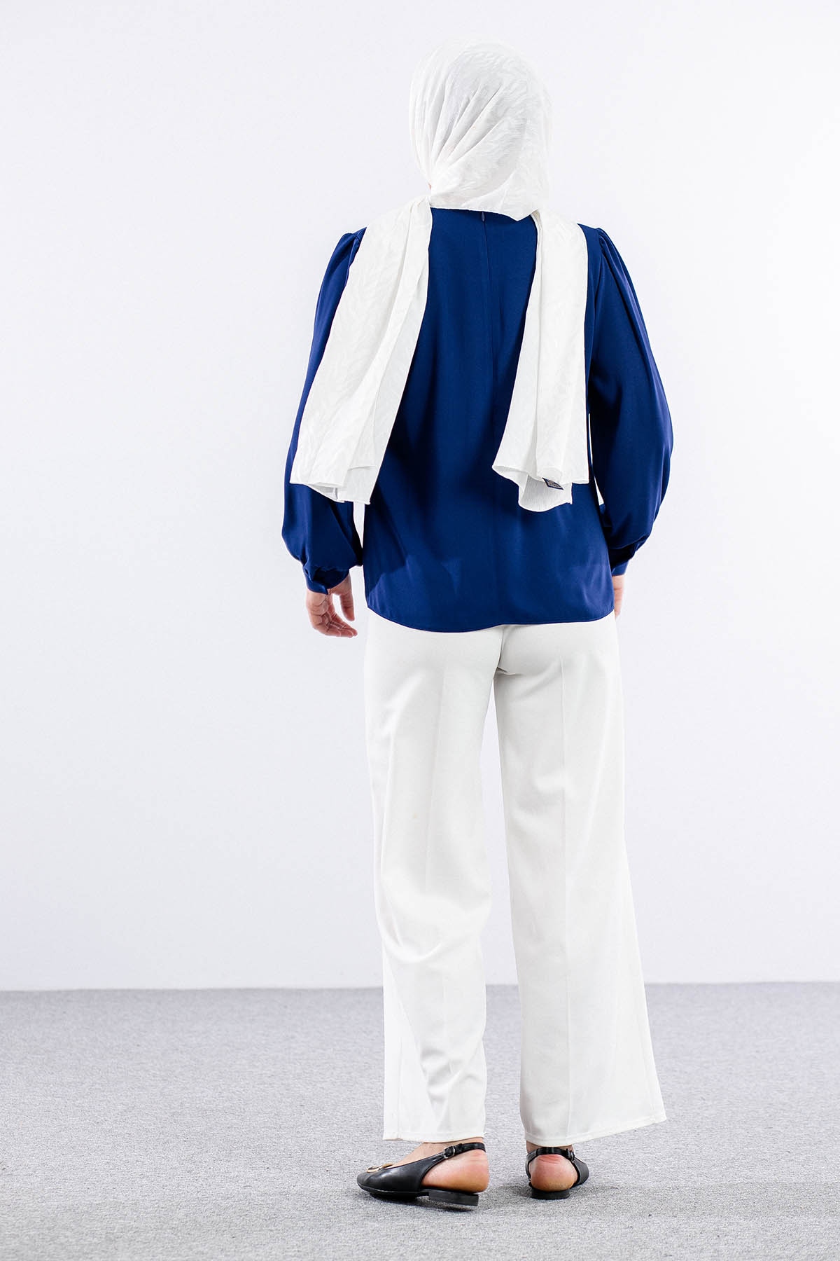 3073 Bluz 40-48 - Lacivert - 4