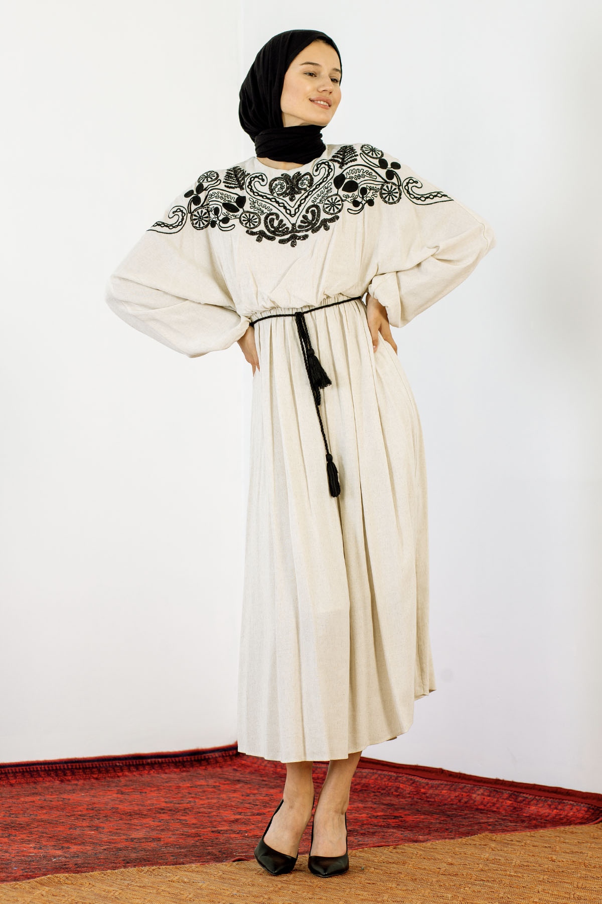 30755 Elbise S-m-l Payet - Bej - 4