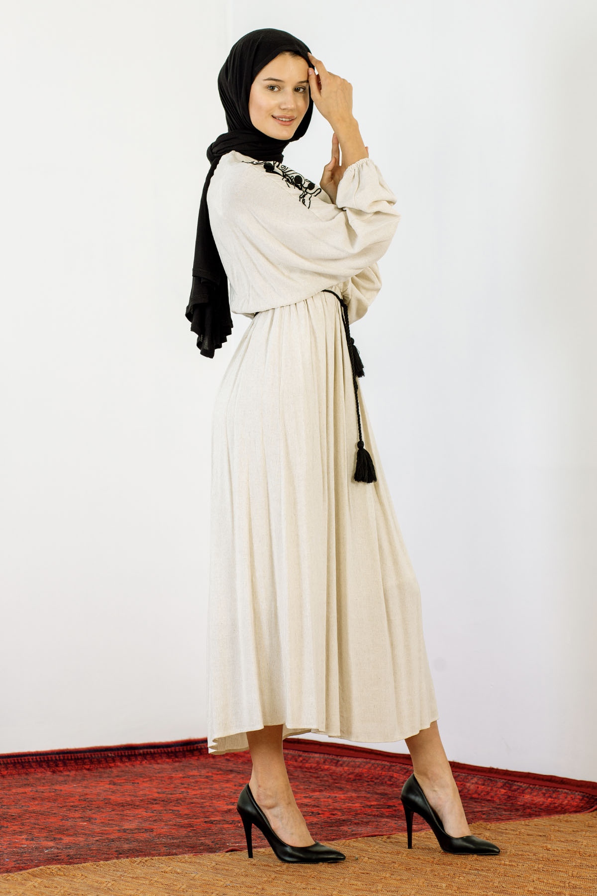 30755 Elbise S-m-l Payet - Bej - 5