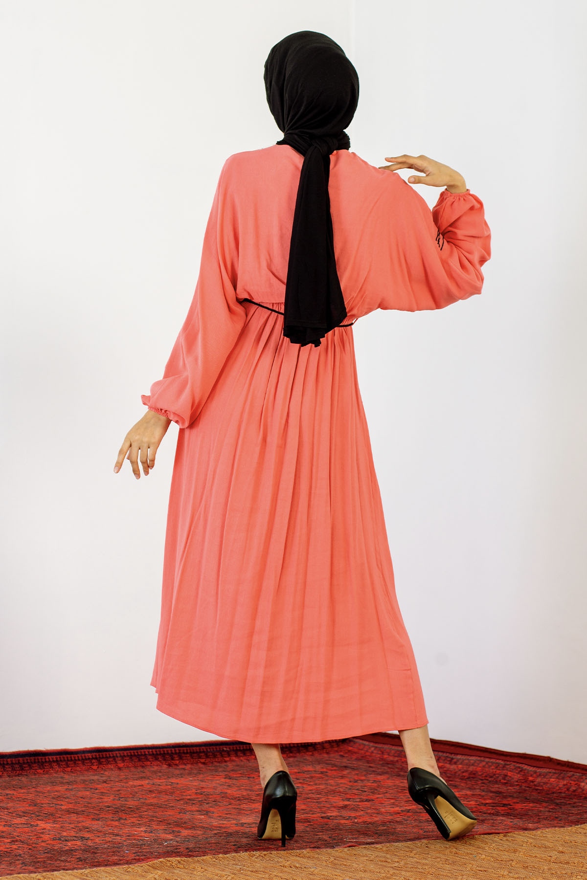 30755 Elbise S-m-l Payet - Nar Cicegi - 5