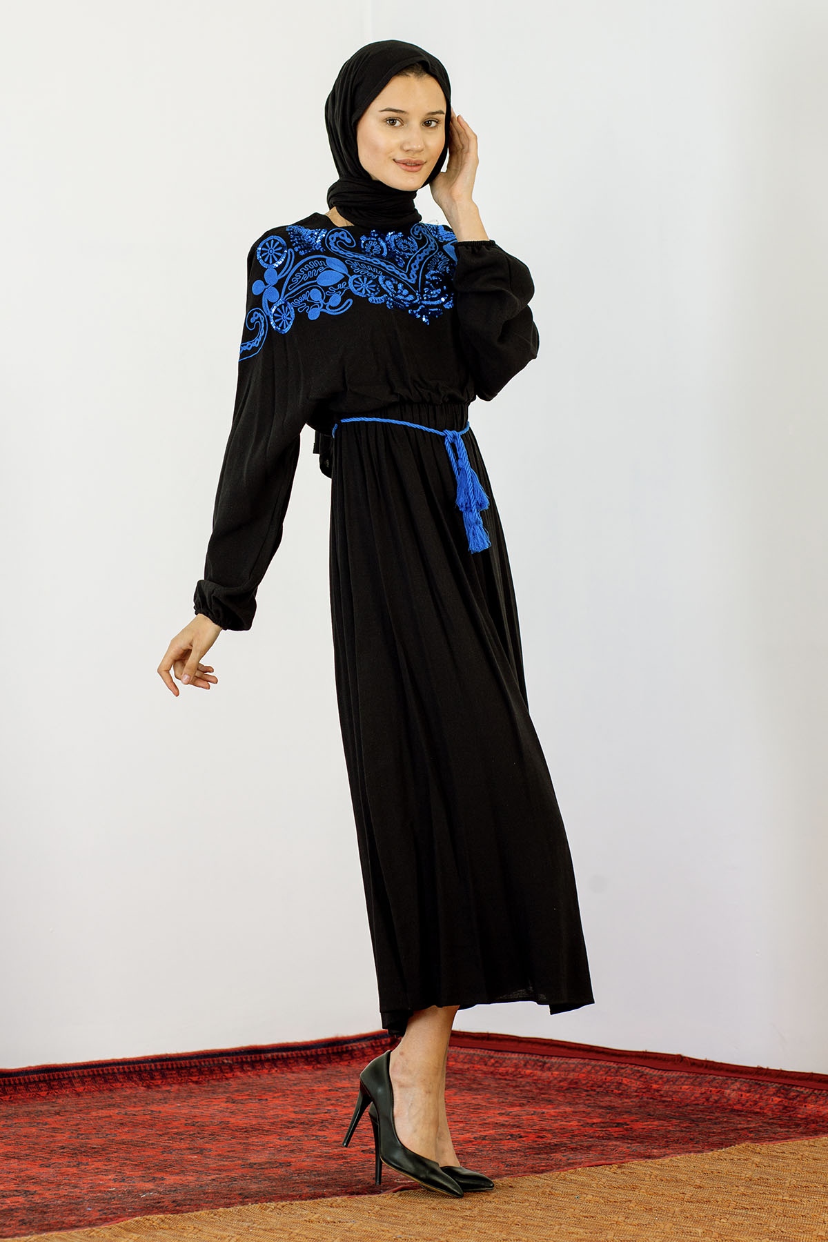 30755 Elbise S-m-l Payet - Siyah - 3