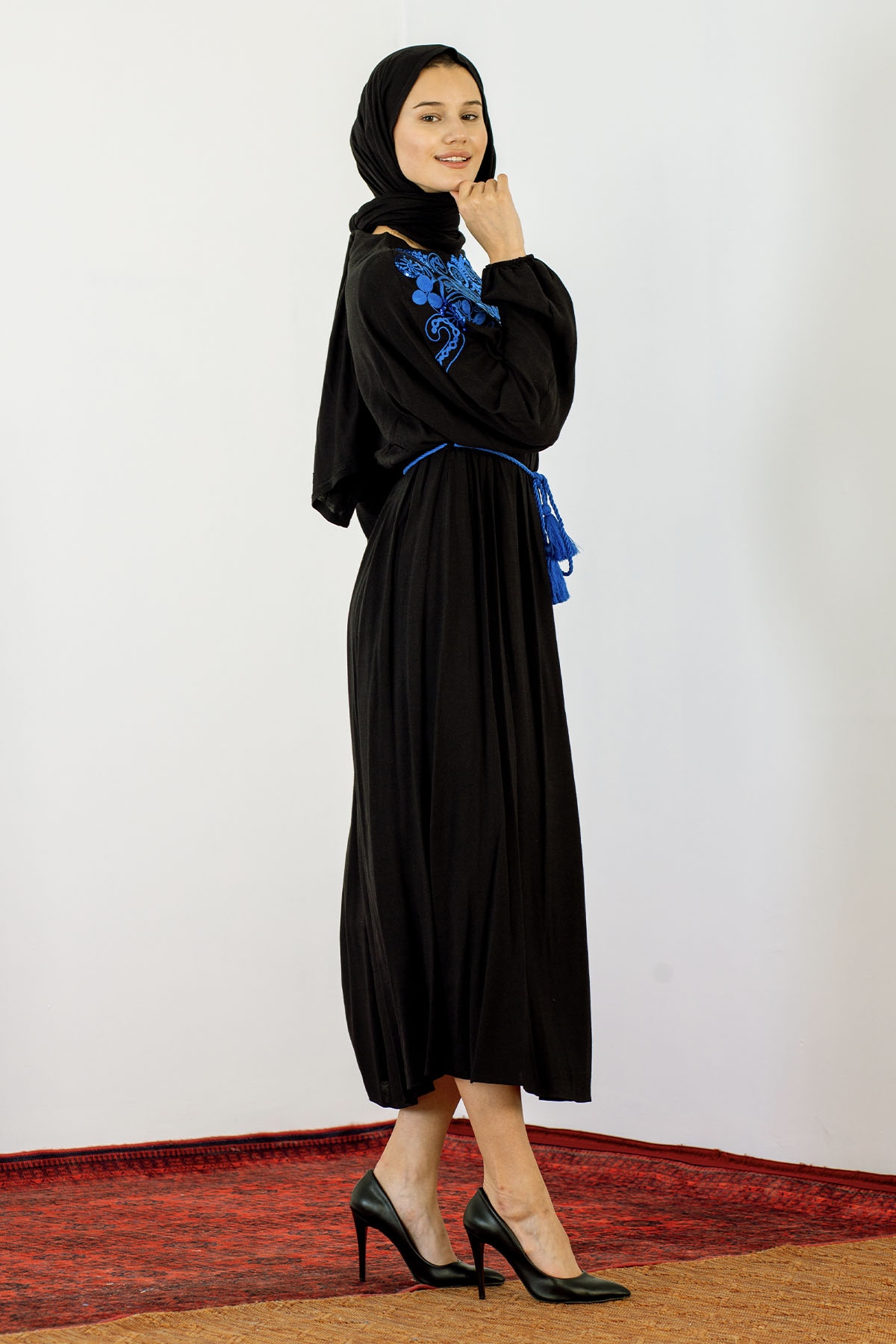 30755 Elbise S-m-l Payet - Siyah - 4