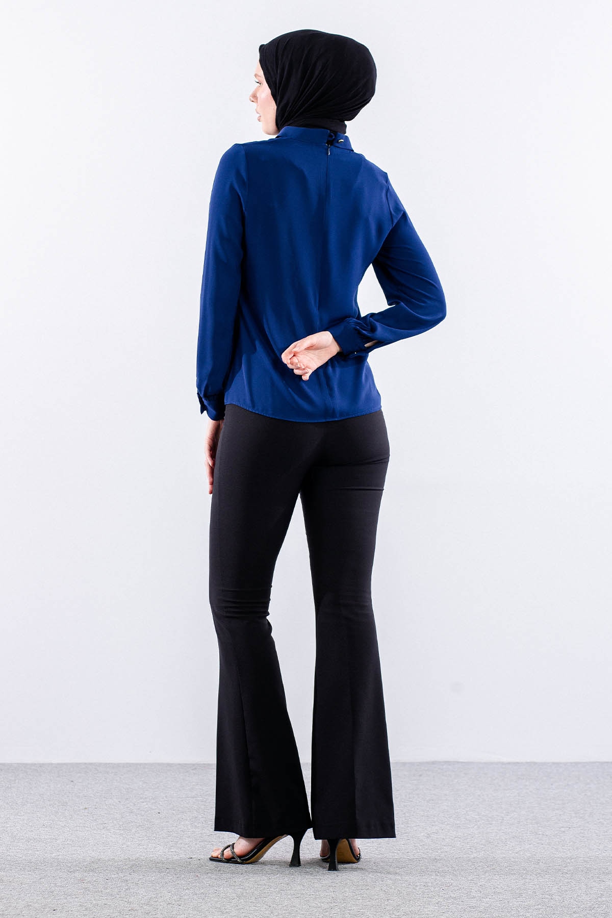 3077 Gömlek 38-46 Kravatlı - Sax - 5