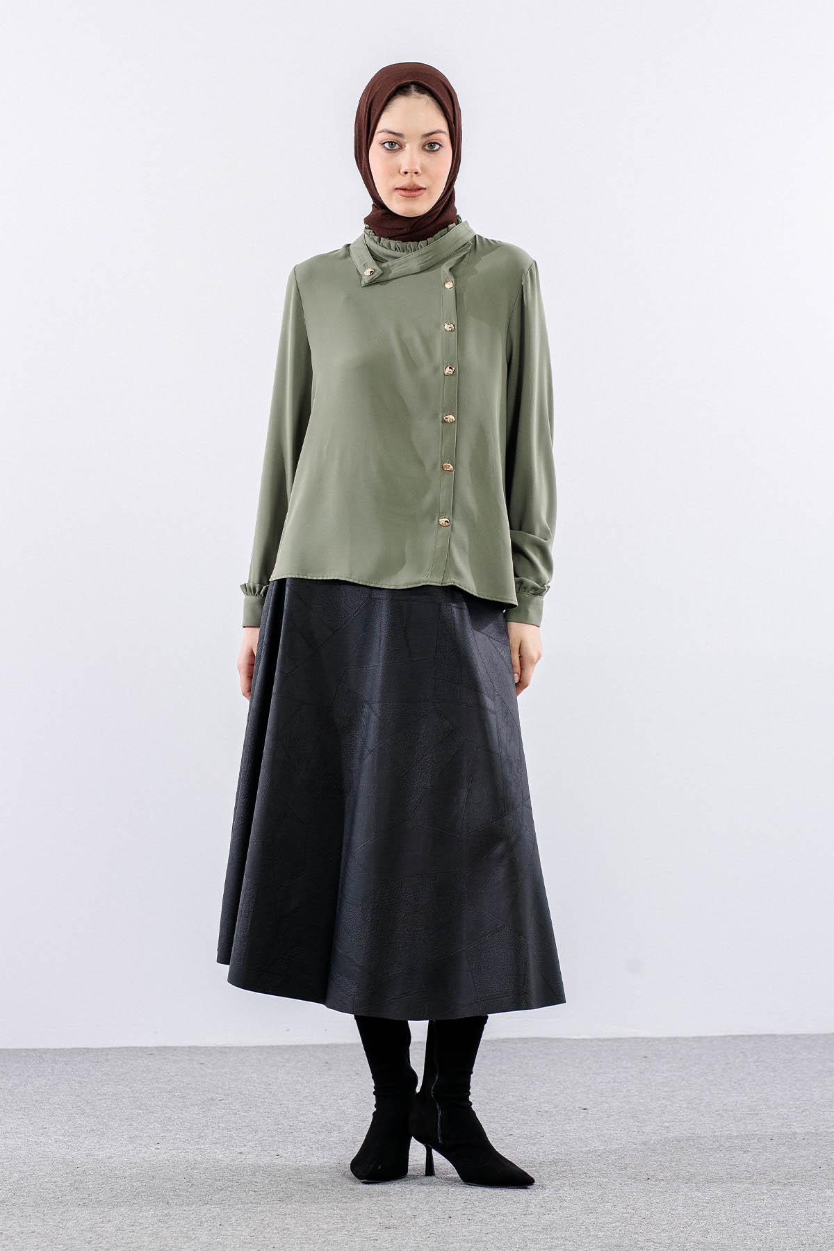 3078 Gömlek 40-48 - Haki - 1