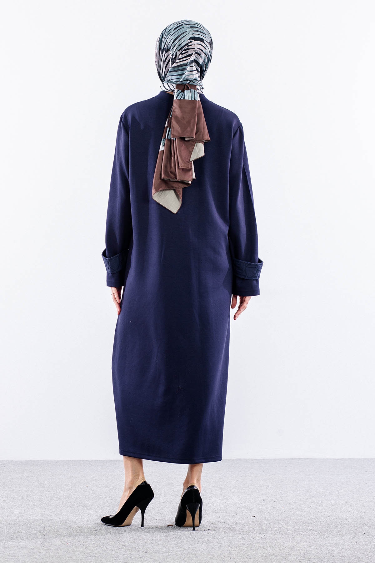 308 Spor Kap 40-50 Kapitone Fermuar - Lacivert - 5