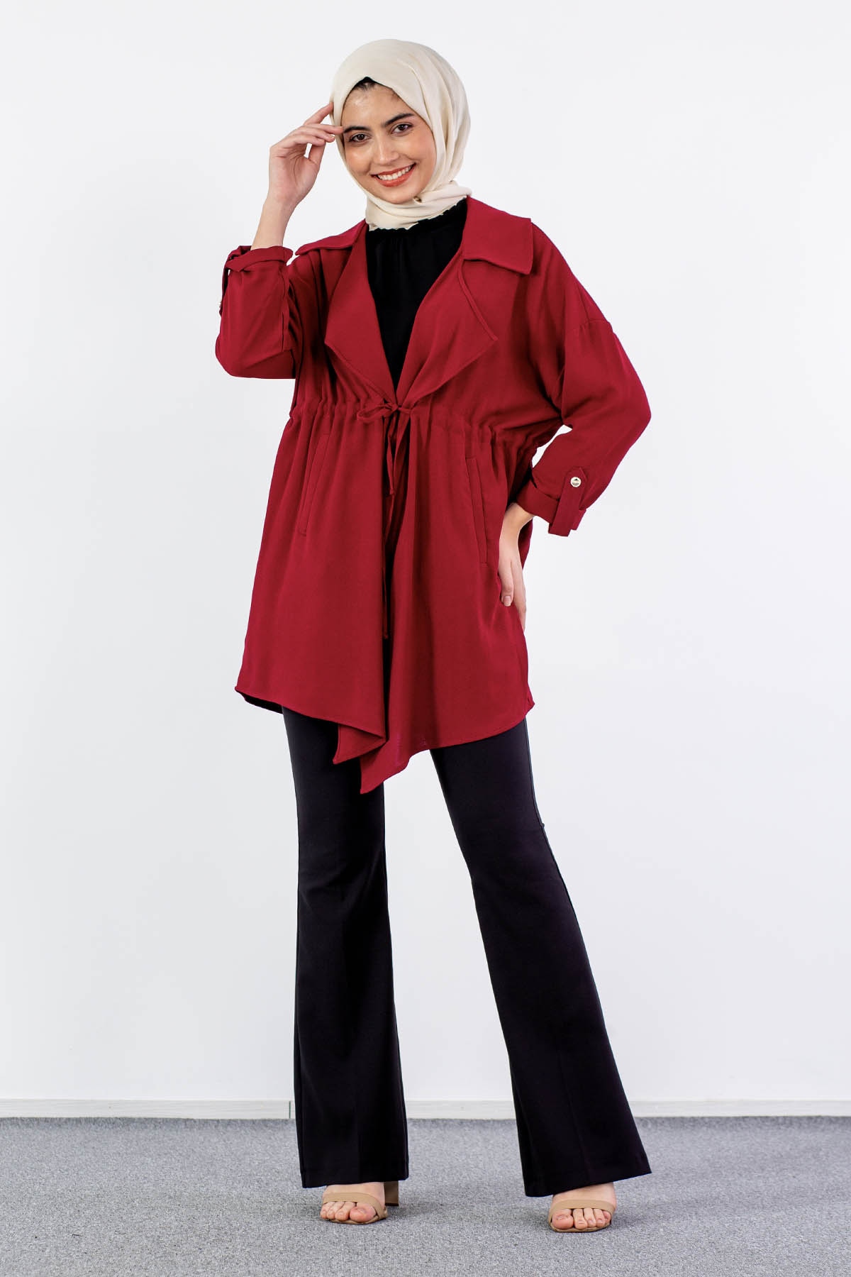 31000 Tünelli Kap Tek - Bordo - 2