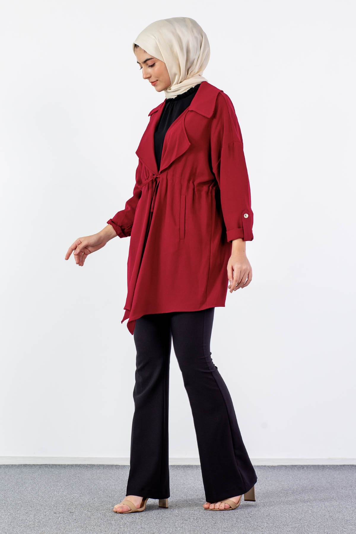 31000 Tünelli Kap Tek - Bordo - 3