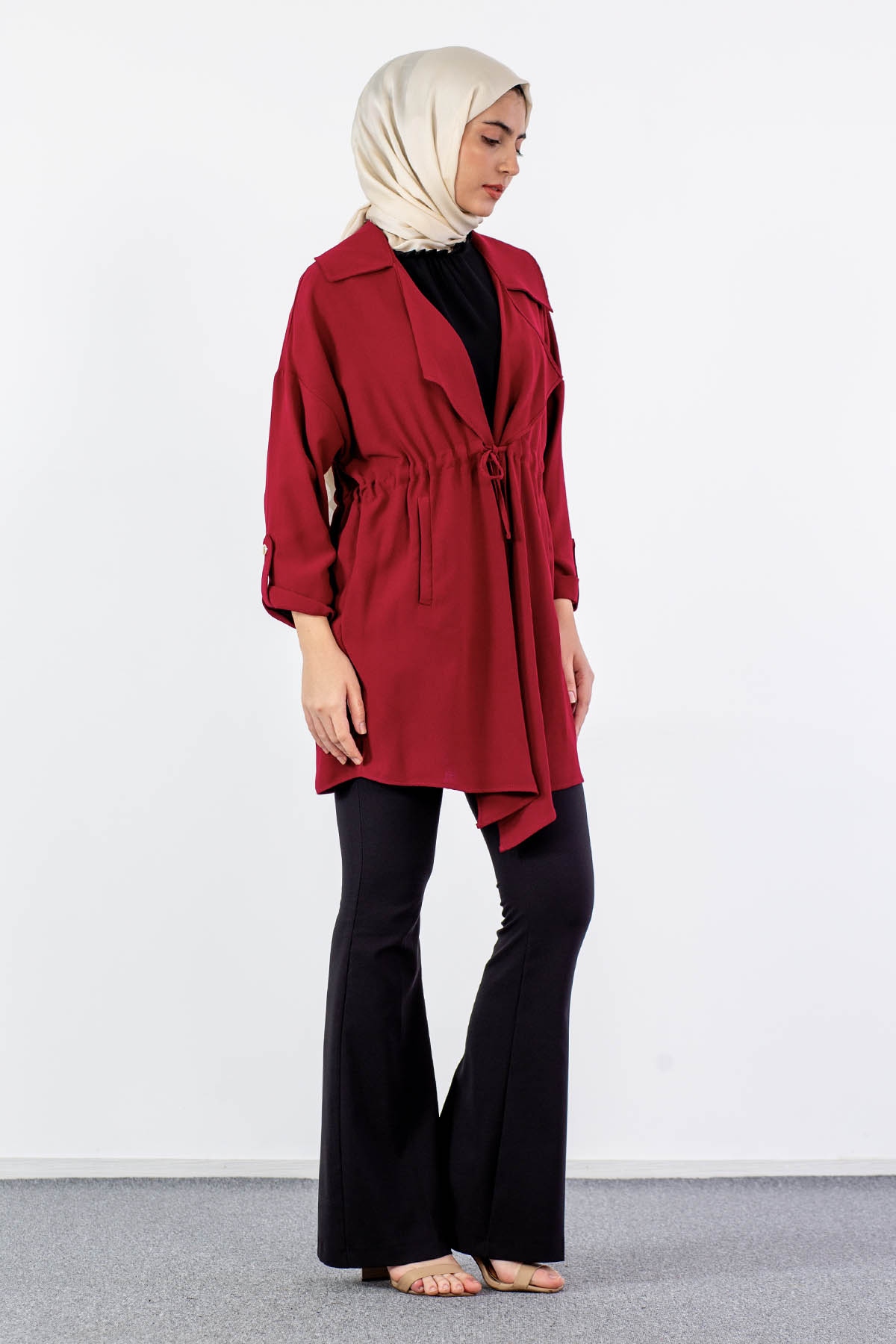 31000 Tünelli Kap Tek - Bordo - 4