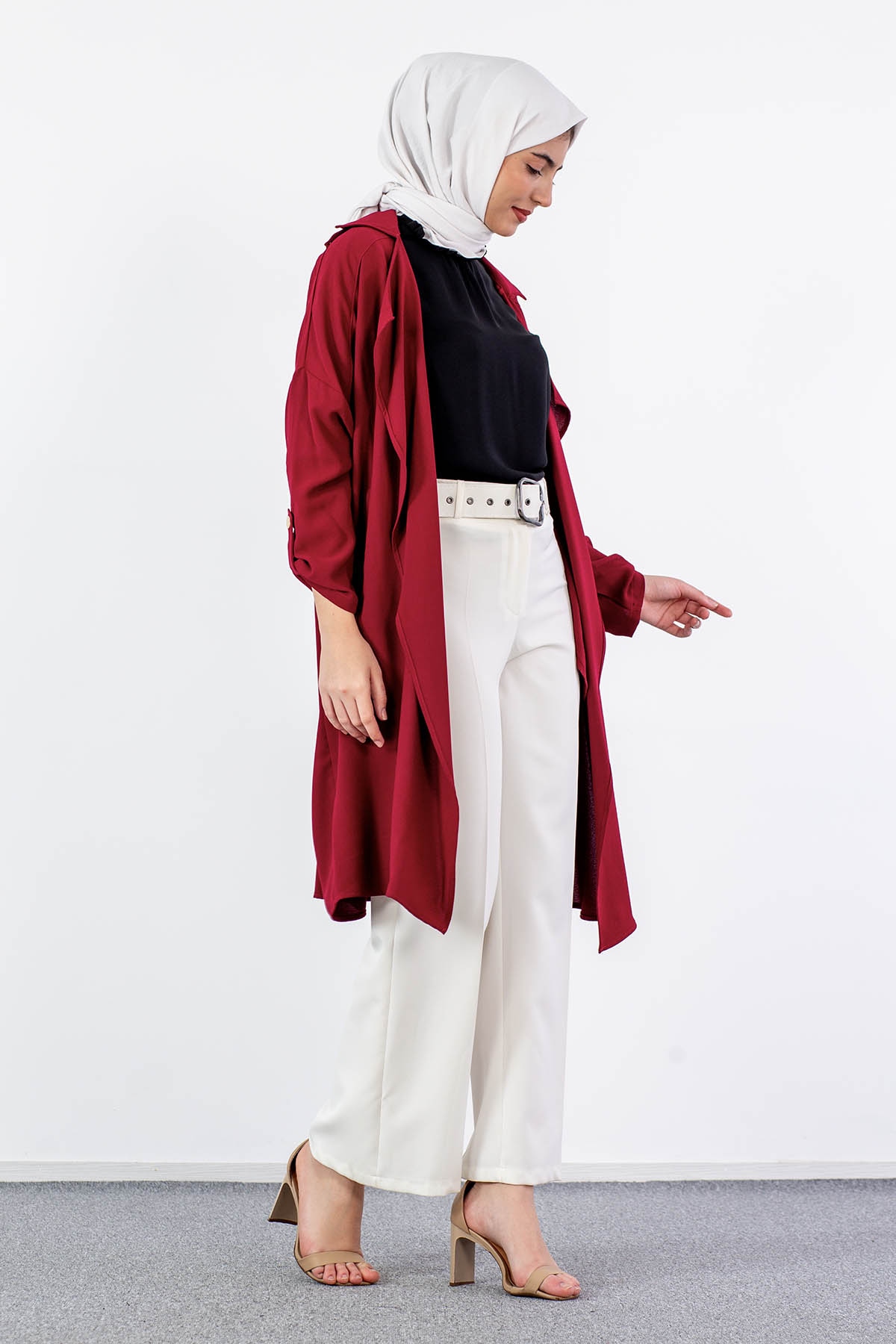 31011 Apoletli Kap Tek - Bordo - 4