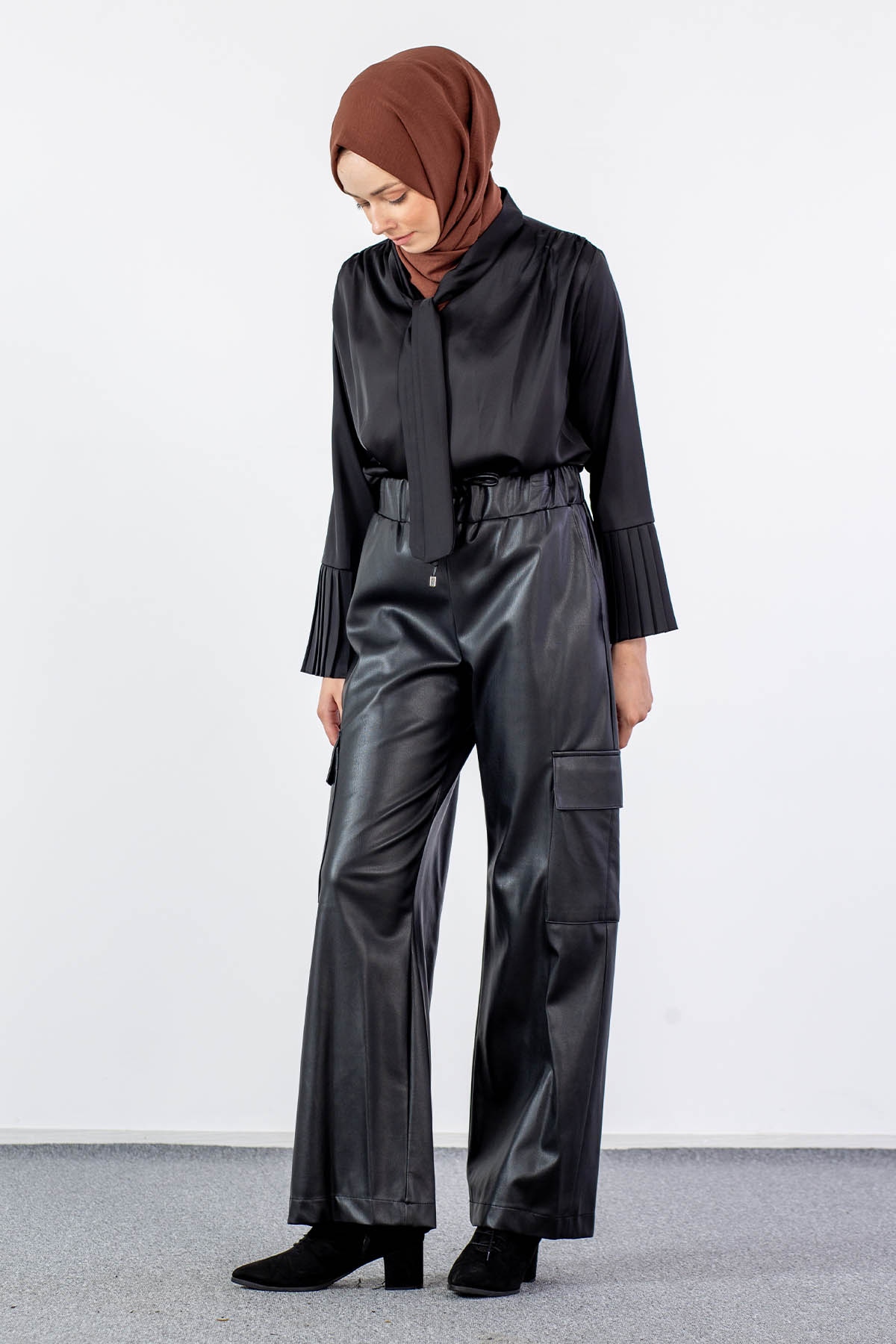 31035 Deri Pantolon S-m-l - Siyah - 2